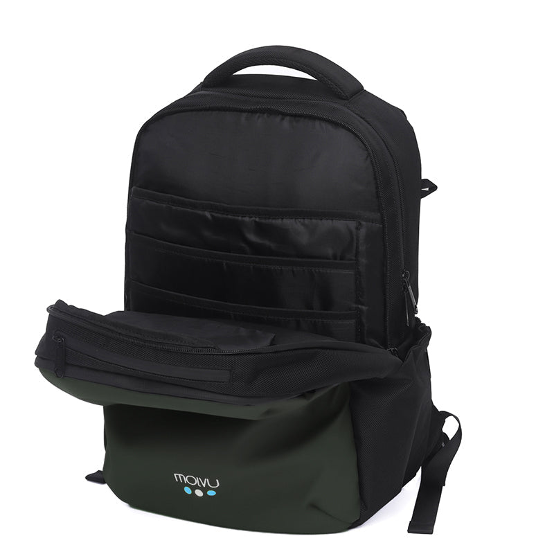 Mochila Zacualpa 15 Negro Verde-4