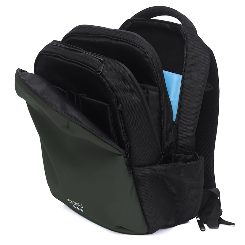 Mochila Zacualpa 15 Negro Verde-2