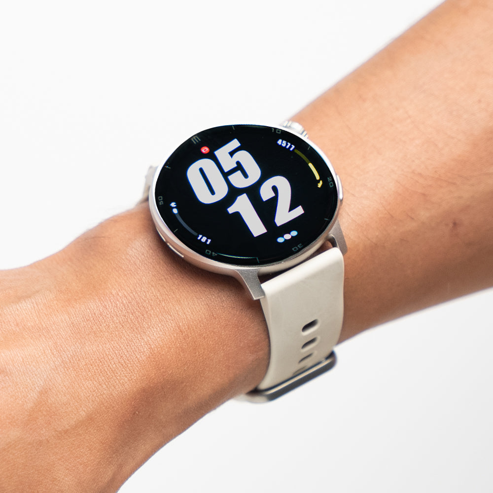 RELOJ T8 GRIS + PULSERA VELCRO ROJO-18