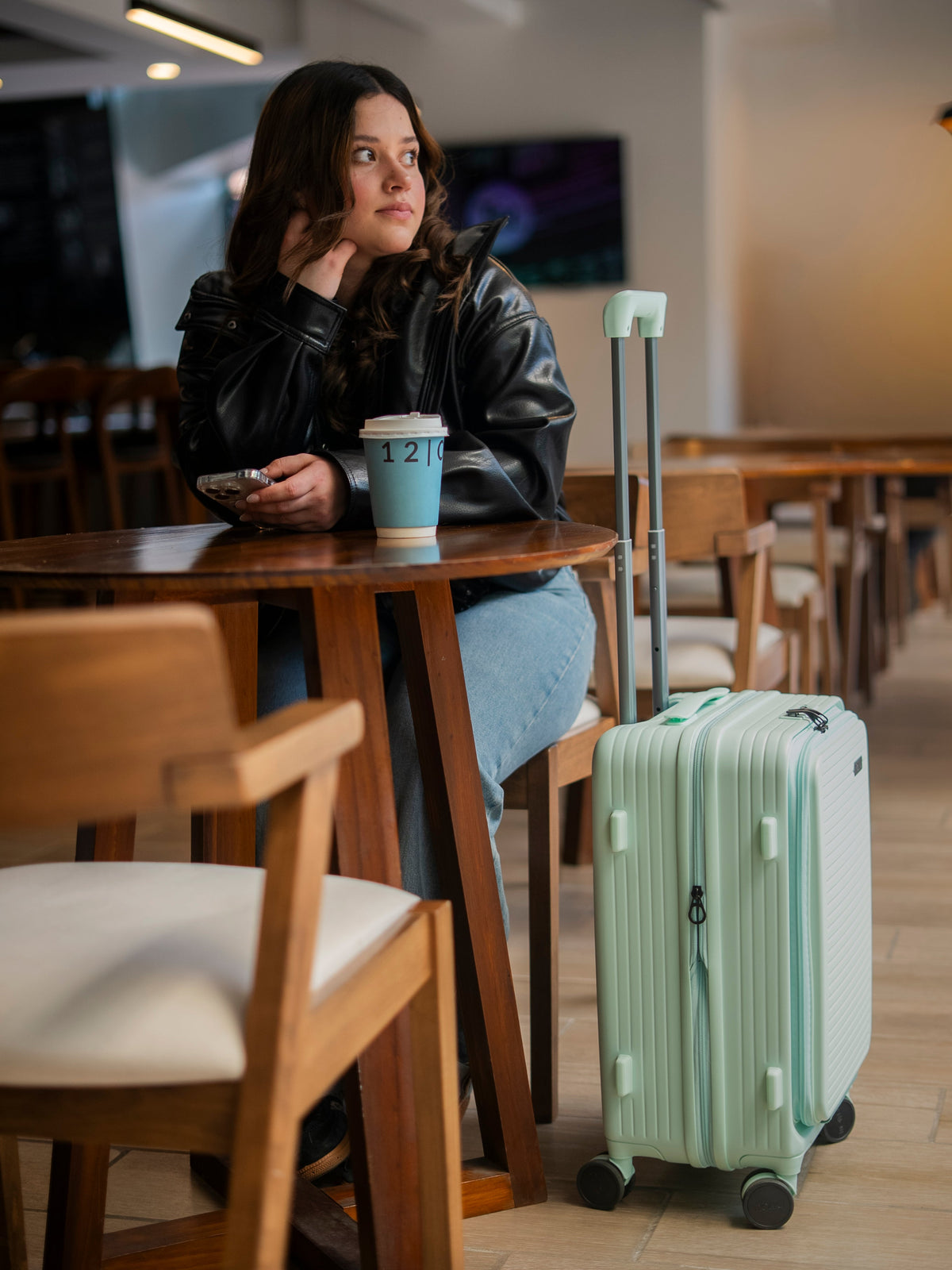 Maleta Viaje 3 (carry on) menta-9