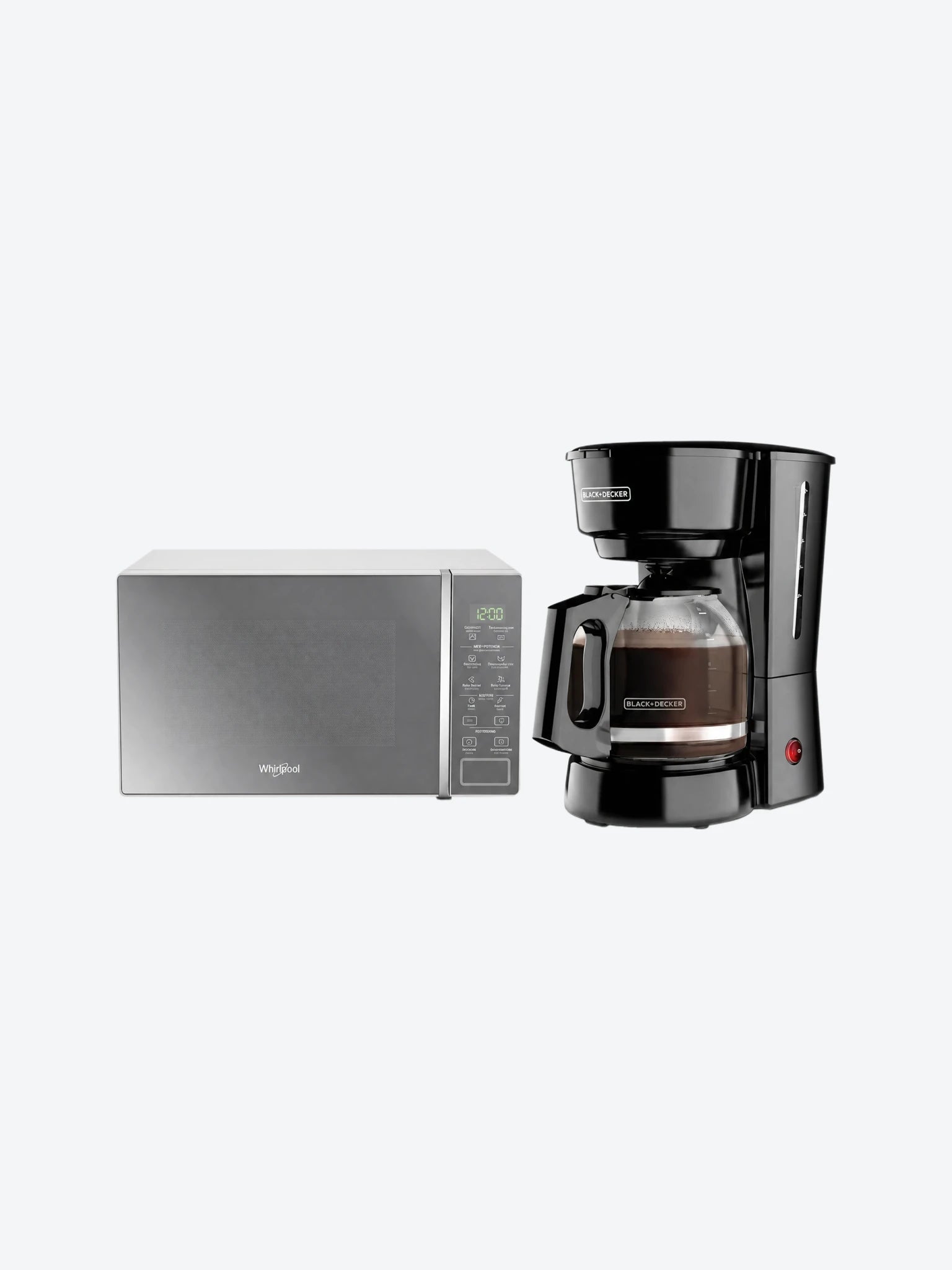 Electrodomésticos Dúo 8 - Microondas Whirlpool +Cafetera B&D