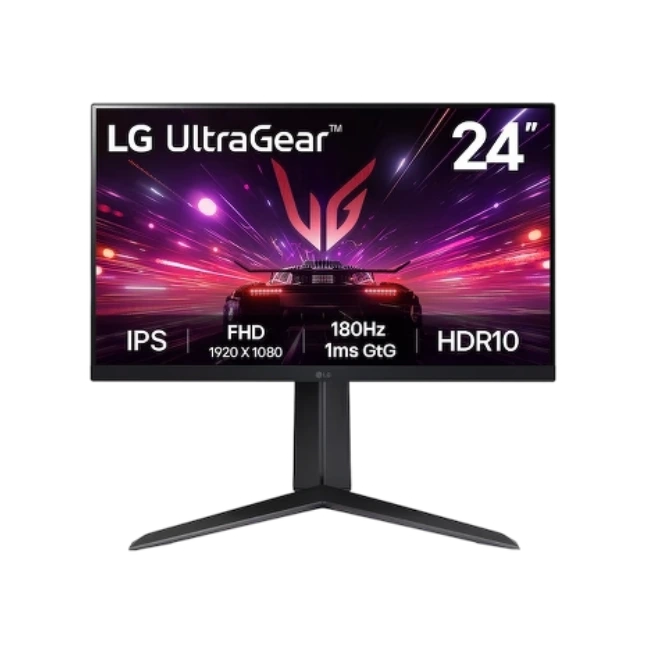 MONITOR 24'' GAMING LG ULTRAGEAR FHD 1920 x1080 180Hz 1MS HDR10 NEGRO 24GS65F-B-1