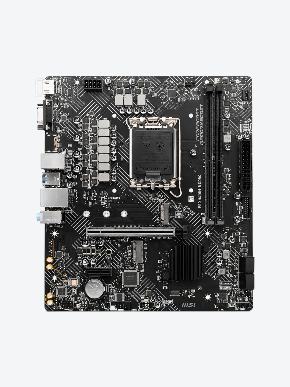 TARJETA MADRE MSI PRO H610M-B DDR5 LGA 1700 MICRO ATX 911-7E31-005 NEGRO-1