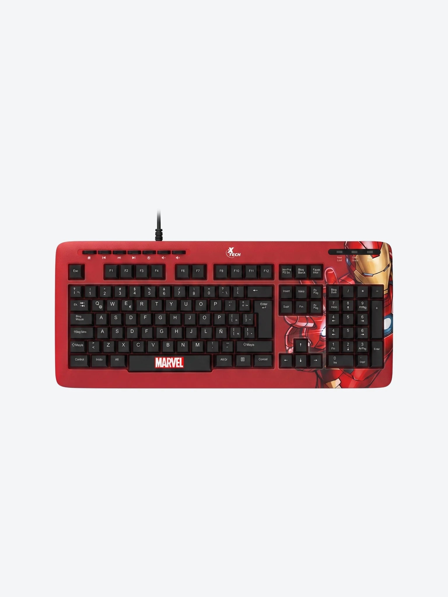 Teclado Xtech XTK-M401IM Marvel Iron Man USB Español-1