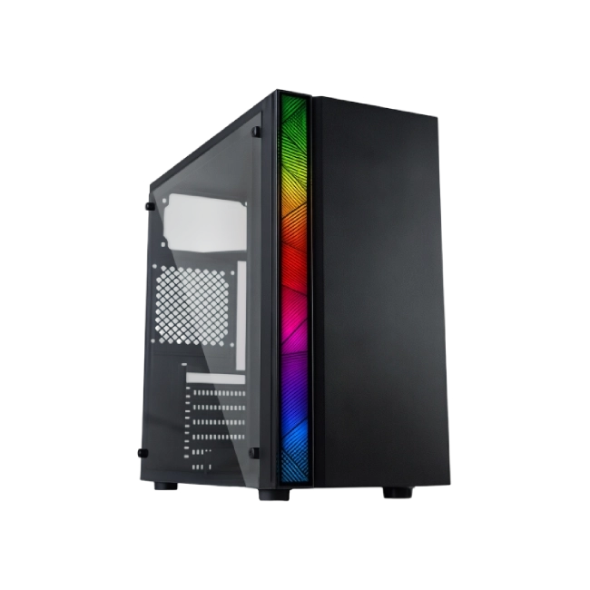 CASE ND-550 RGB STRIP E010-156 BLACK USB 2.0*2 + HD AUDIO-1