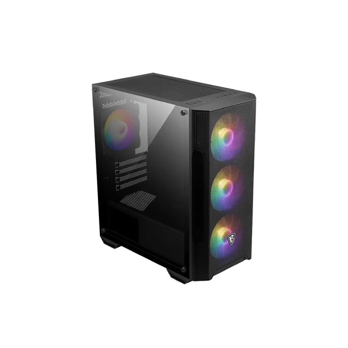 CASE RGB MSI MAG FORGE M100A MINI TOWER VENTILADORES 4 DE 120MM CON VIDRIO LATERAL Y MALLA FRONTAL 306-7G20A21-809-2