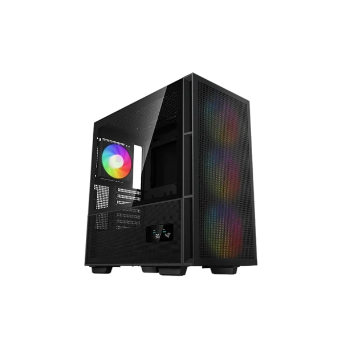 CASE GAMING RGB DEEPCOOL CH560 DIGITAL MID TOWER 3 VENTILADORES DE 140MM Y 1 DE 120MM CON VIDRIO LATERAL Y MALLA FRONTAL R-CH560-BKAPE4D-G1-1