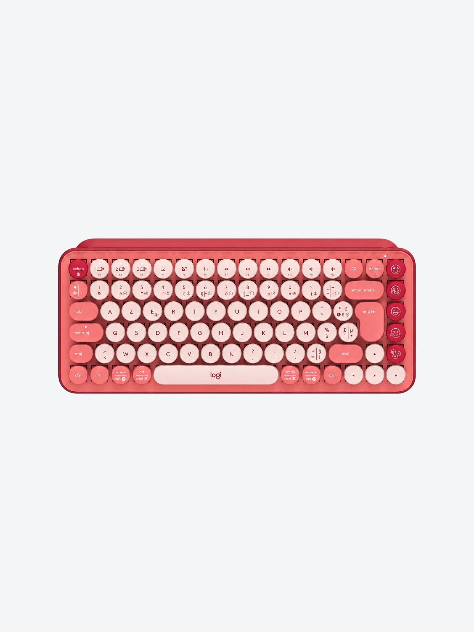 Teclado Logitech Pop Keys Inalambrico USB Bluetooth Ergonomico Mecanico Color Rosa-1
