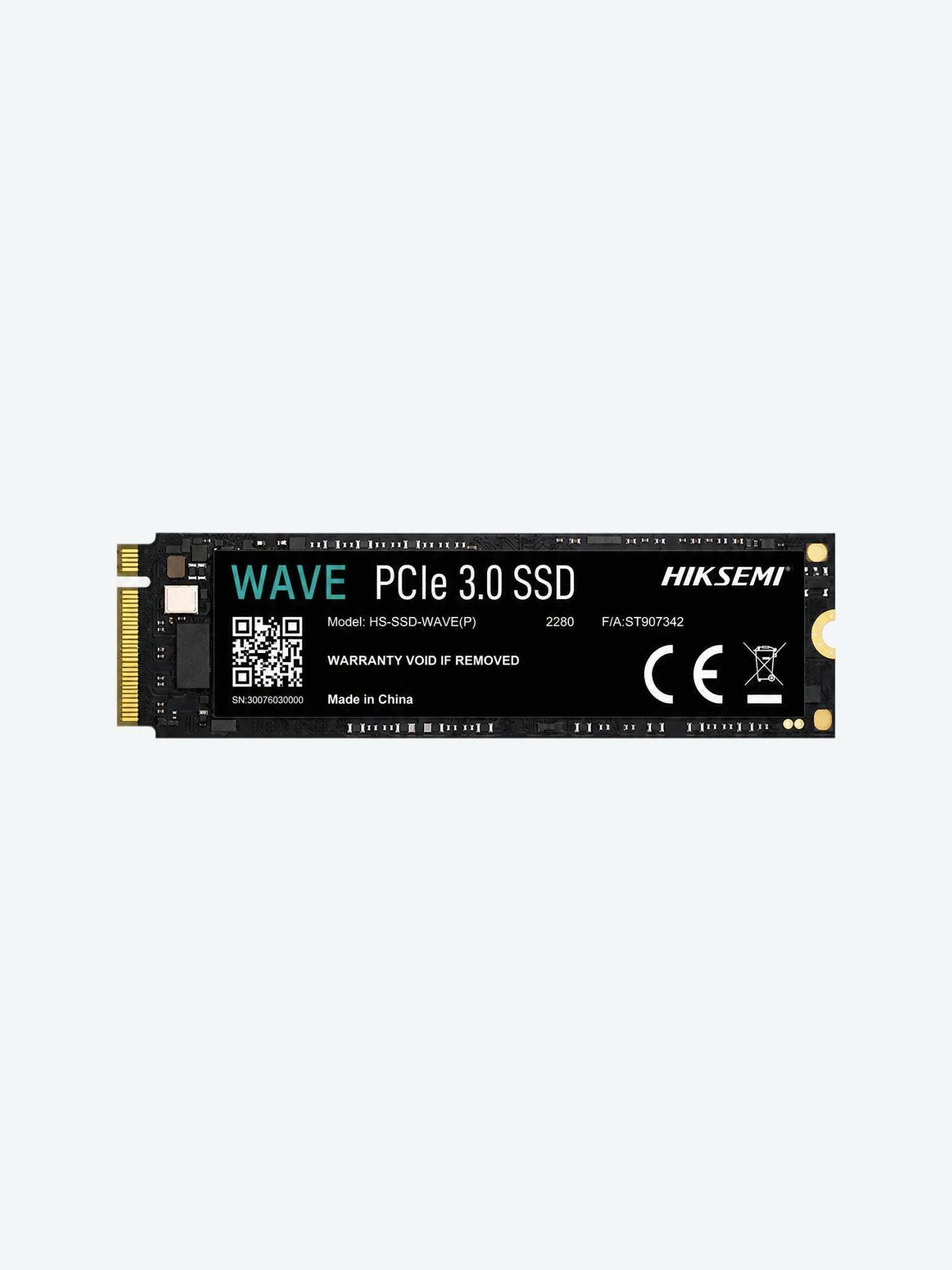 Disco Solido Interno Hiksemi  HS-SSD-WAVE(P)1024G  1TB M.2 2280 PCIE GEN3 X4 2450MB/S / 2450MB/S Color Negro