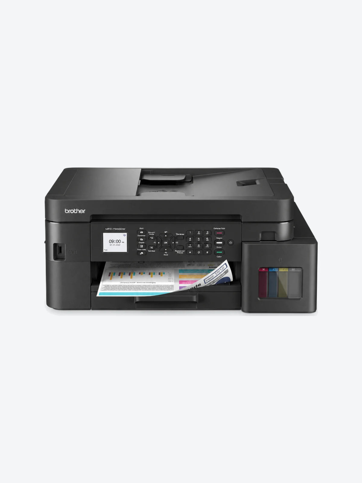 IMPRESORA BROTHER MFCT930DW TANQUE DE TINTA 4 EN 1 WI-FI / ETHERNET / USB 2.0 / IMPRESIÓN DESDE USB / AIRPRINT / MOPRIA DUPLEX AUTOMÁTICO-1