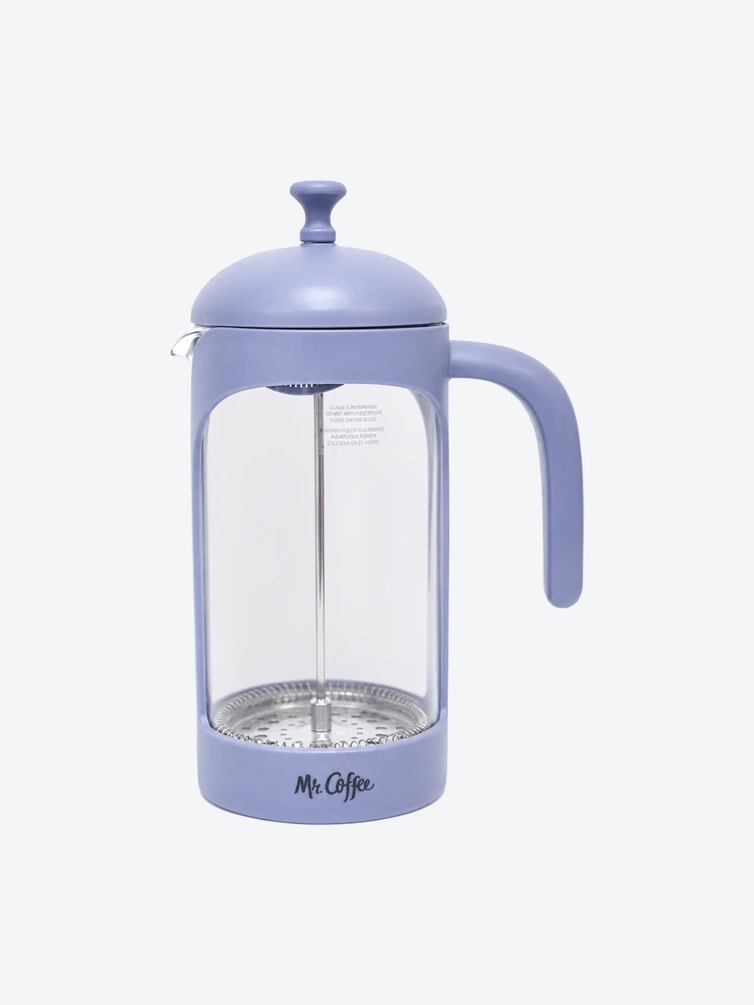 Prensa Francesa 31 Oz, Marco y tapa Plstico Filtro de malla fina Mr Retro Brew Color Celeste