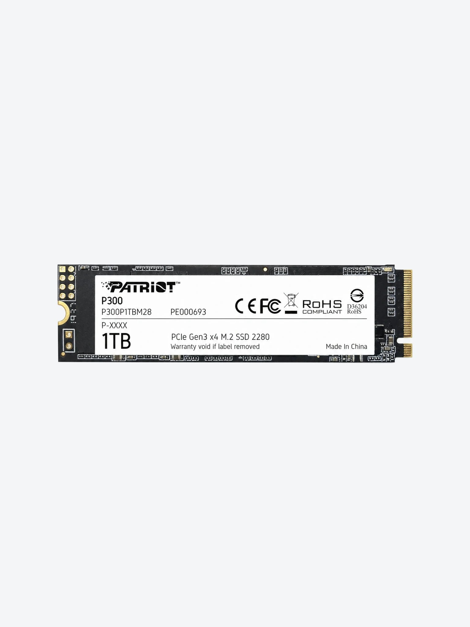 Disco Solido Interno Patriot P300 1TB M.2 Pvle Gen3 x4 P300P1TBM28