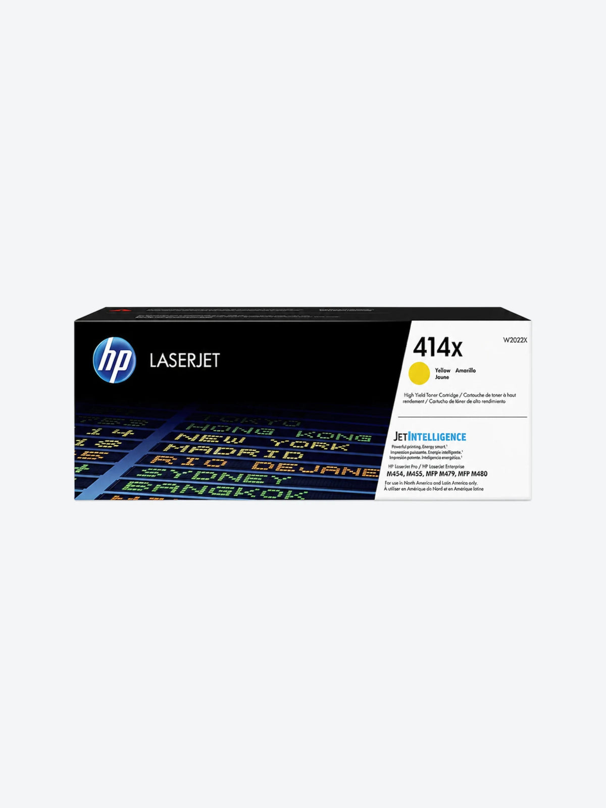 HP 414X - Alto rendimiento - amarillo - original - LaserJet - cartucho de tóner (W2022X) - para Color LaserJet Enterprise M455, MFP M480; Color LaserJet Pro M454, M479, MFP M479-1