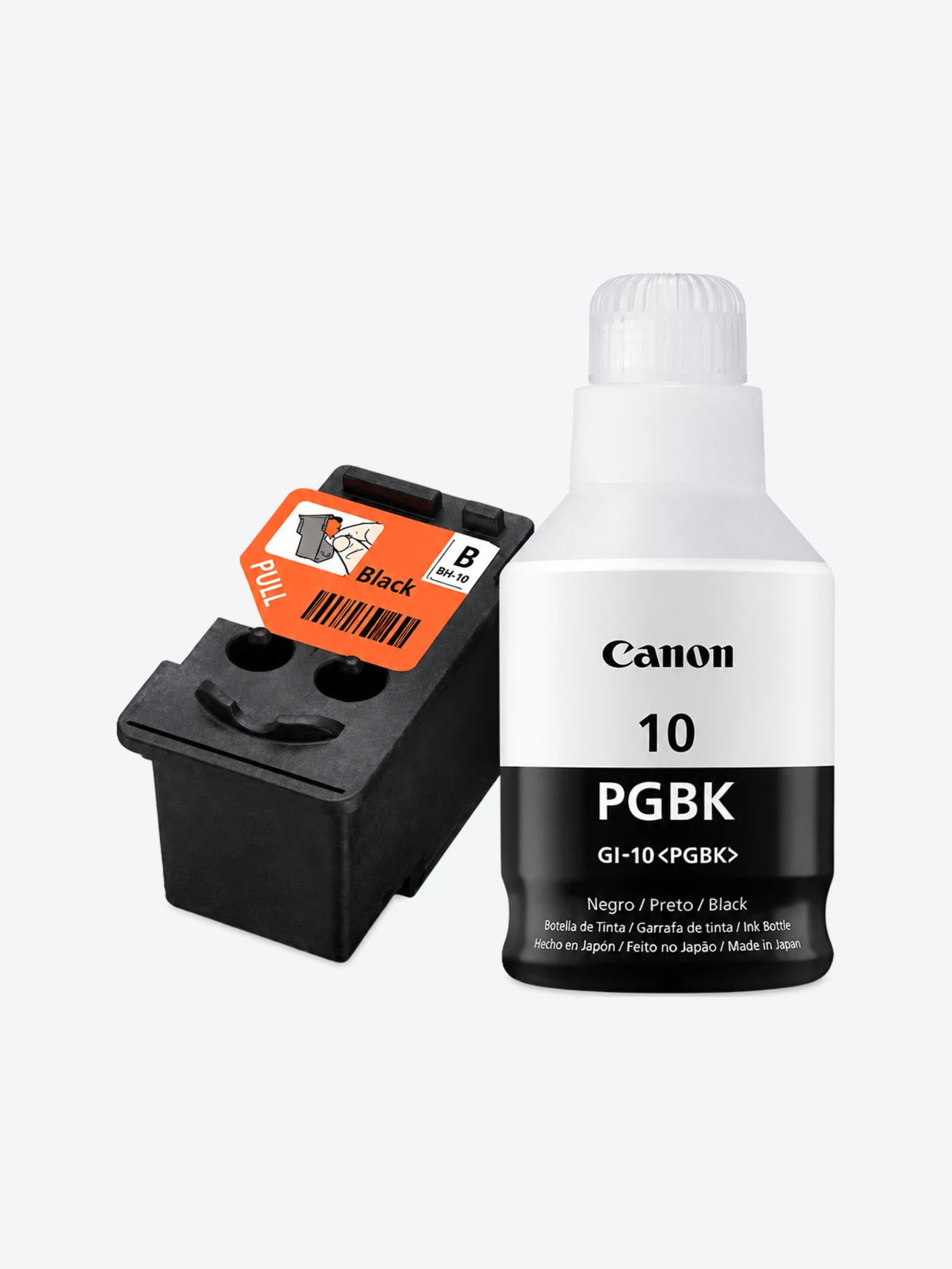 BH-10 & GI-11 PGBK Cabezal Negro & Botella Tinta Negra GI-11