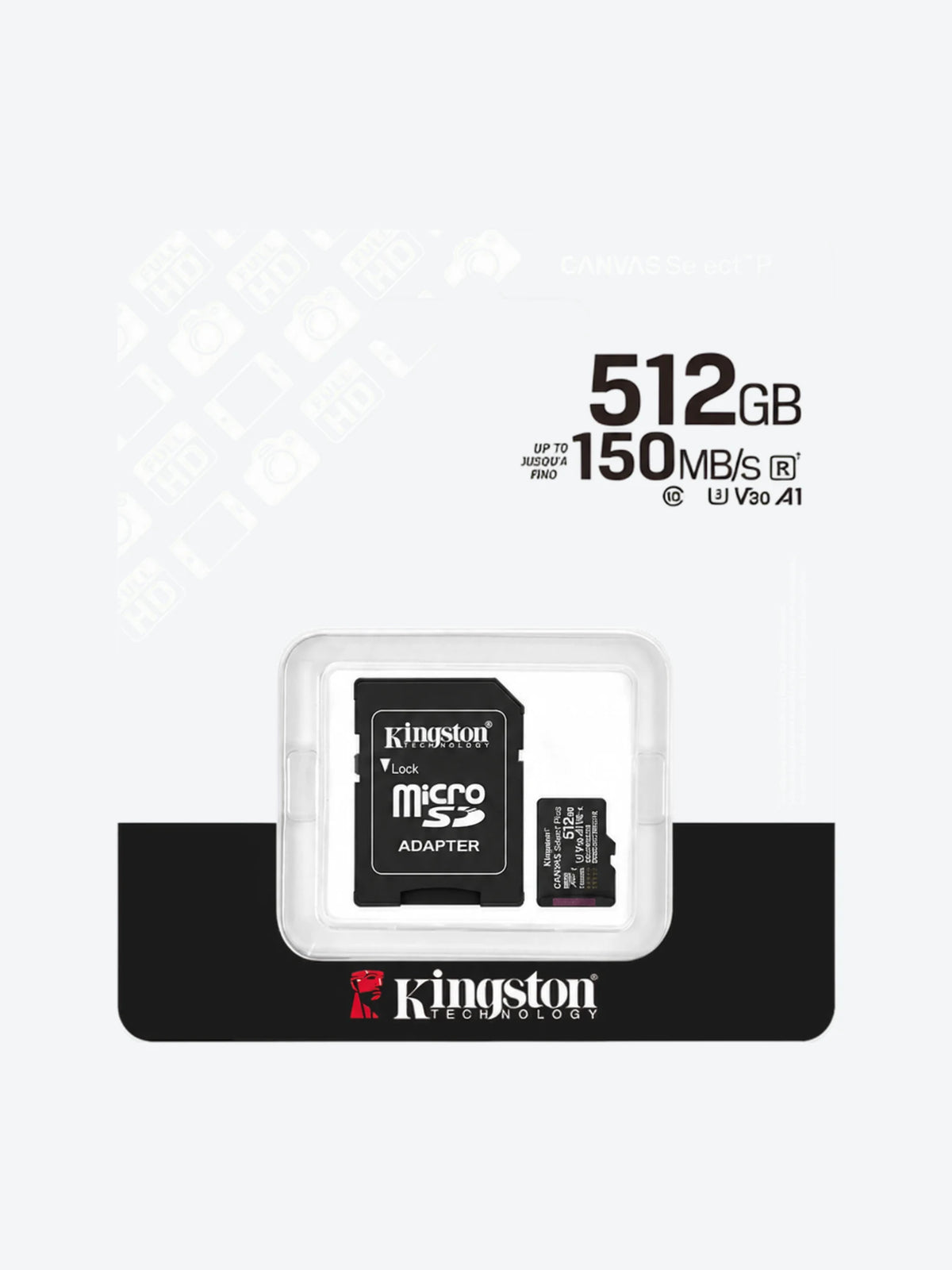 MEMORIA MICRO SD 512GB KINGSTON CLASE 10 UHS-I U3 150 MB/S DISPOSITIVOS Y CAMARAS ANDROID SDCS3/512G