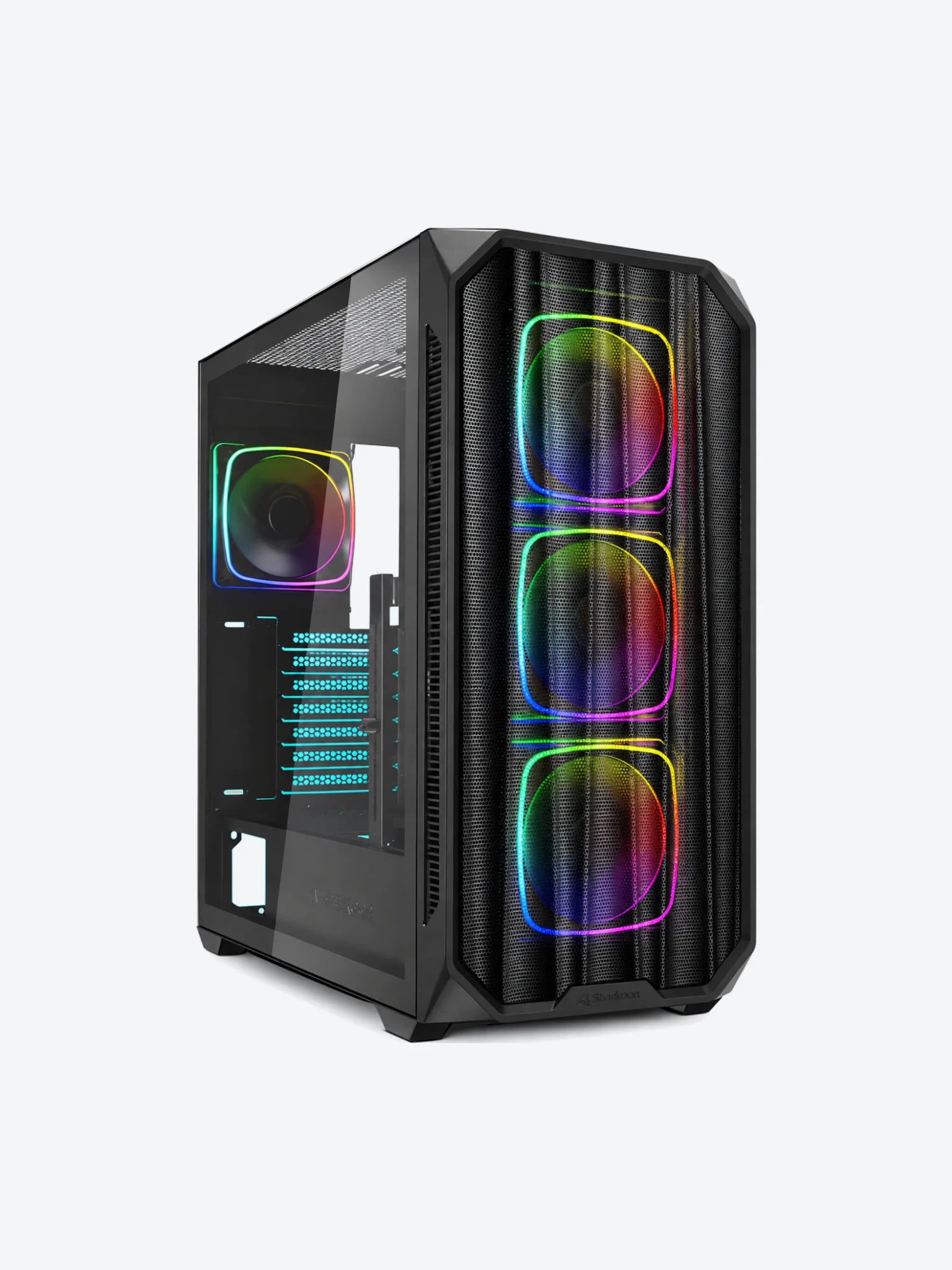 CASE RGB SHARKOON AK5M MID TOWER VENTILADORES 4 DE 120MM CON VIDRIO LATERAL 4044951041671