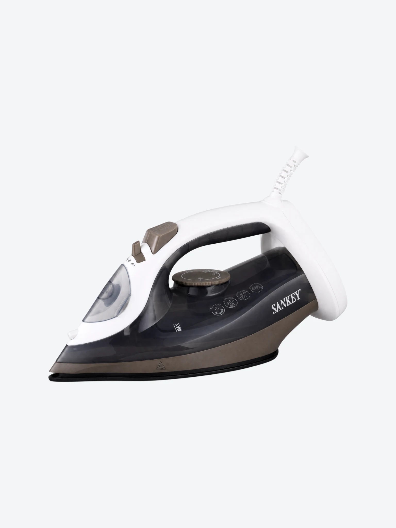 Plancha de Ropa Sankey PV-503 1000W Vapor Auto Limpieza Color Blanco con Negro
