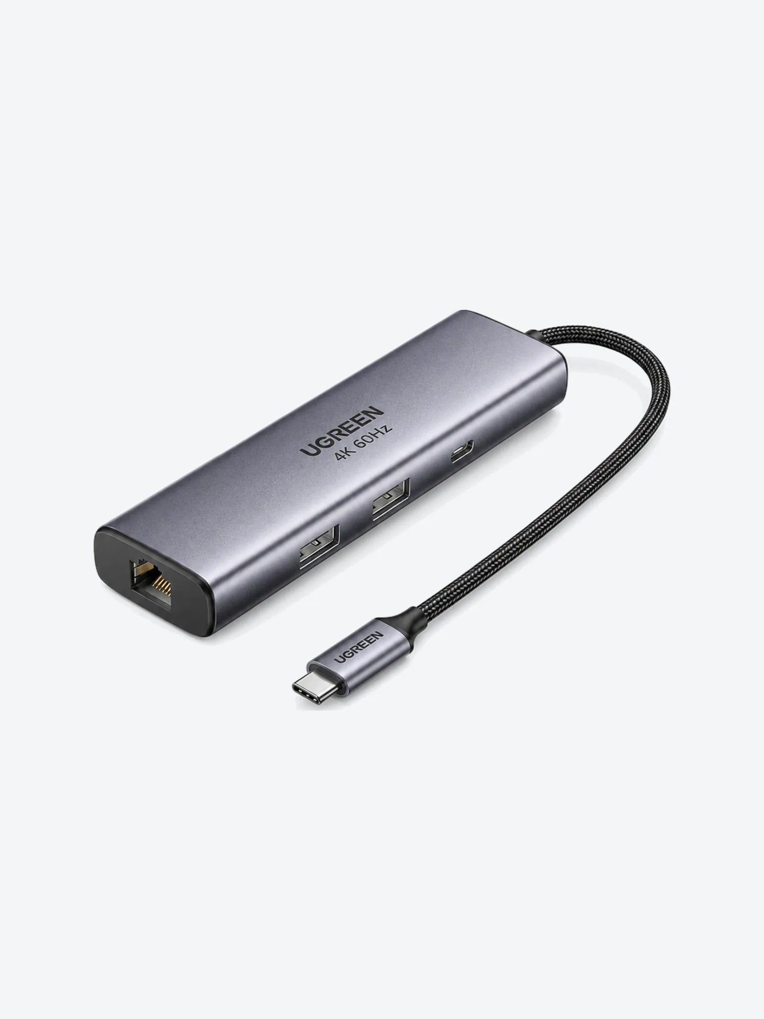 HUB UGREEN CM512 USB-C 6 EN 1 1 DISPLAYPORT 4K@60HZ / 2 USB-A / 1 USB-C DATA / 1 RJ45 GIGABIT / 1 US