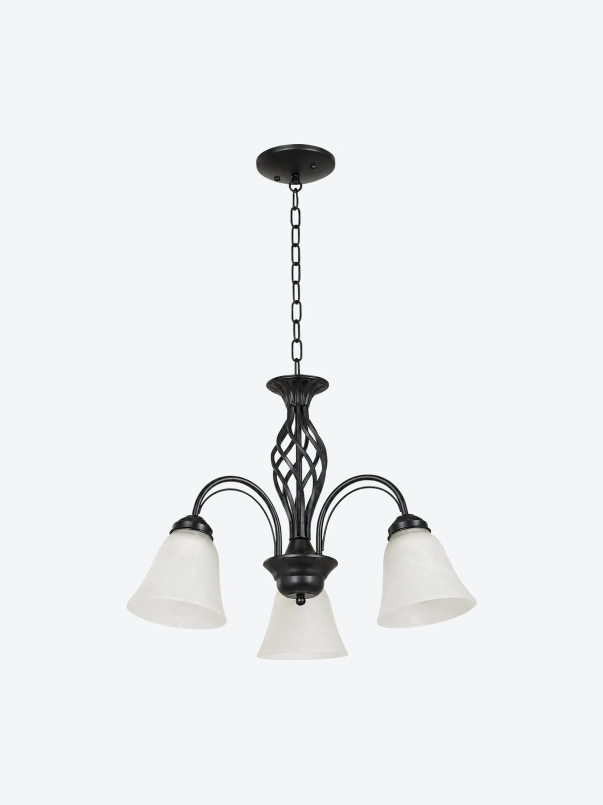 LAMP COLGANTE NEGRO 3LUCES E27 60W N/B-1