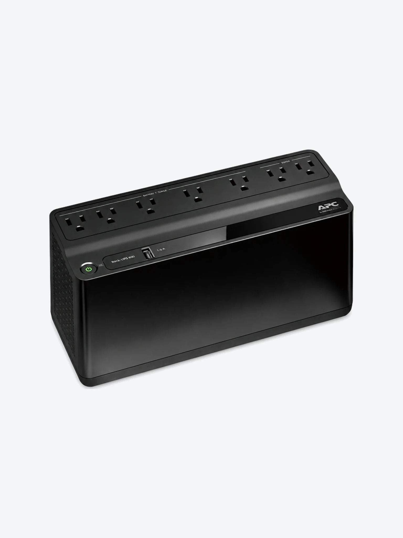 APC Back-UPS BE600M1-LM - UPS - CA 120 V - 330 vatios - 600 VA - USB - conectores de salida: 7