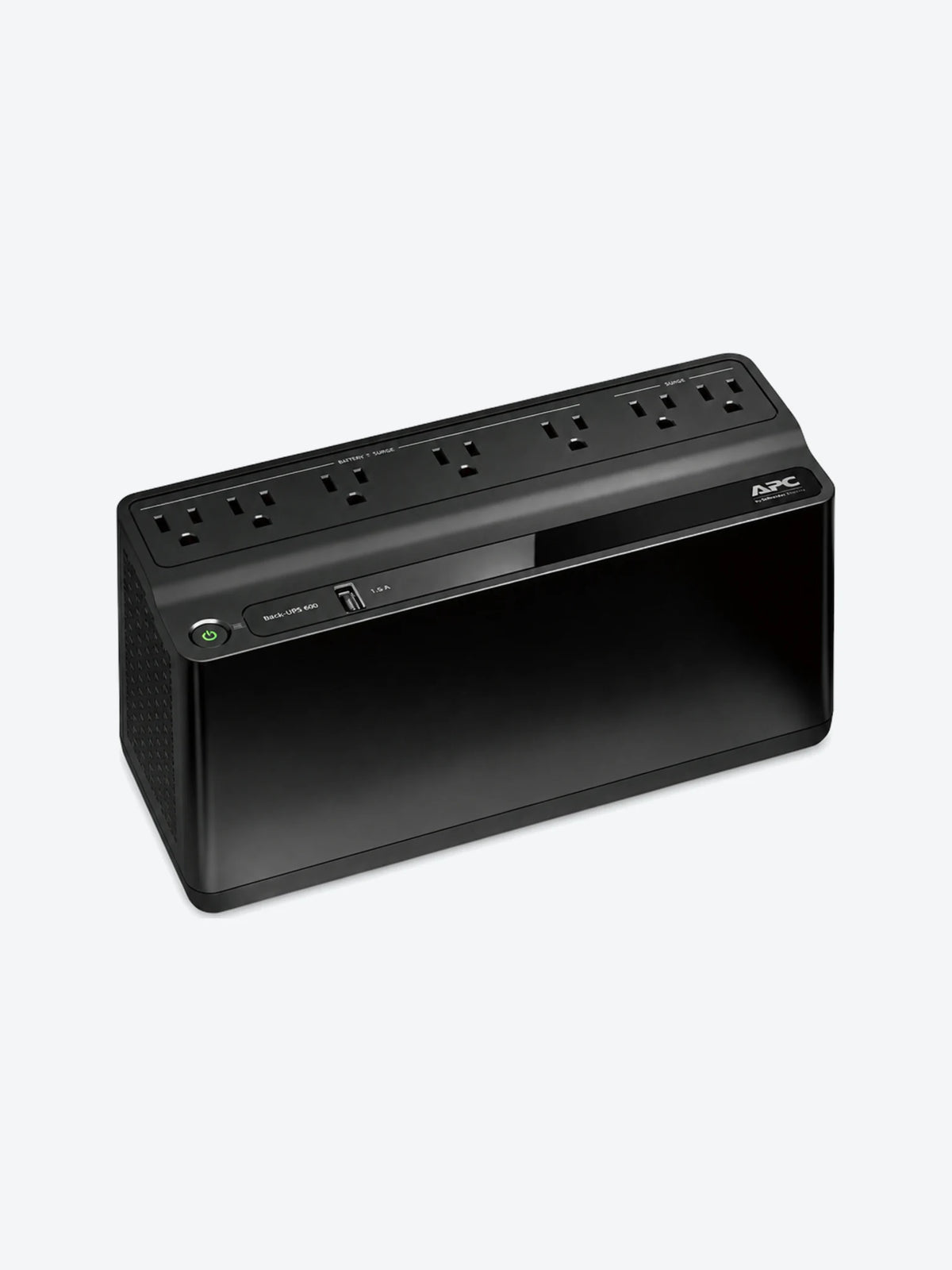 APC Back-UPS BE600M1-LM - UPS - CA 120 V - 330 vatios - 600 VA - USB - conectores de salida: 7-1