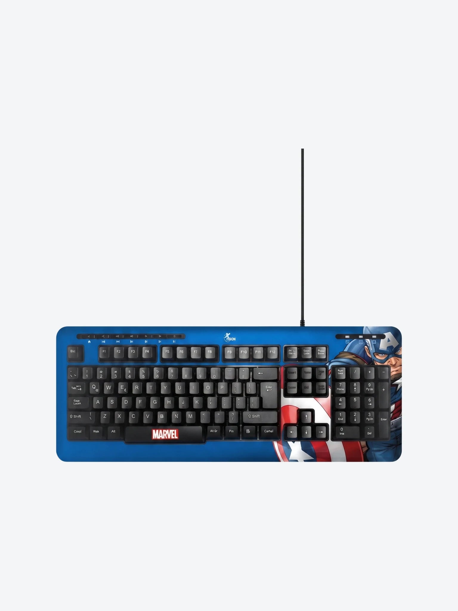 Teclado Xtech XTK-M401CA Marvel Captain America USB Español-1