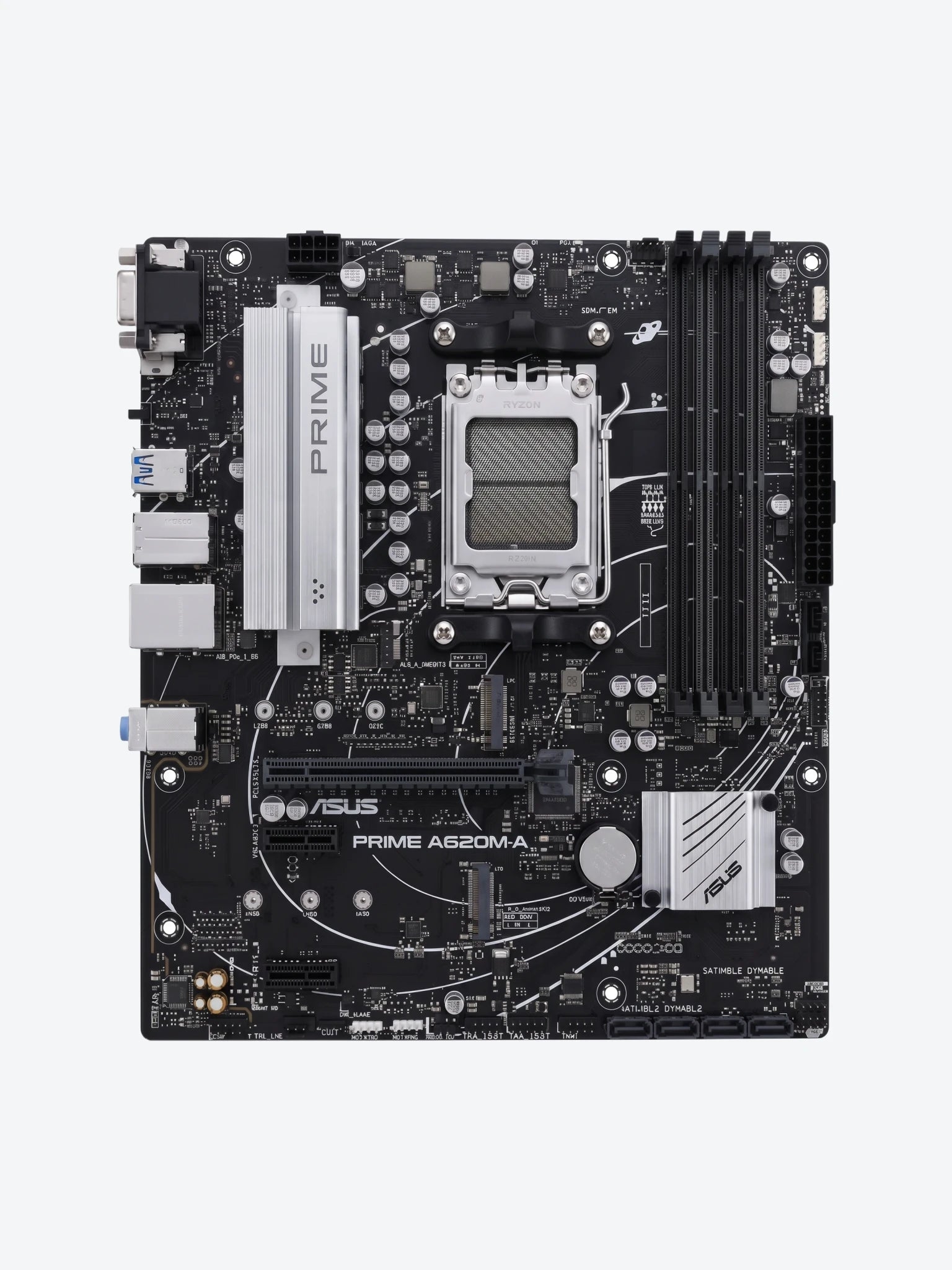 Tarjeta Madre Asus Prime A620M-A CSM AM5 AMD A620 4xDDR5 Pcle 4.0 DP/VGA/HDMI-1