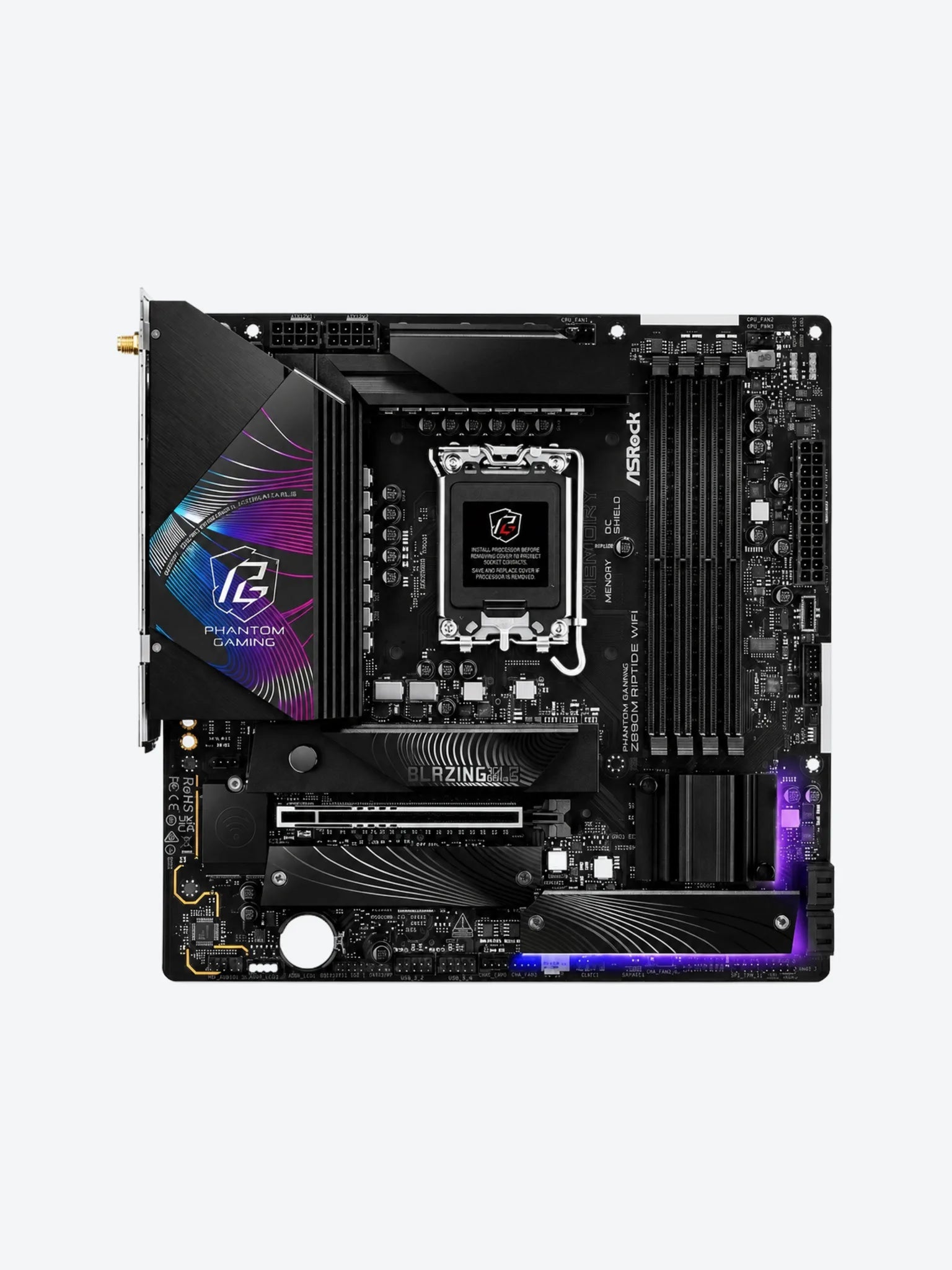 tarjeta madre z890m riptide wifi lga1851 micro atx ddr5 mb-z890mripwifi | AsRock