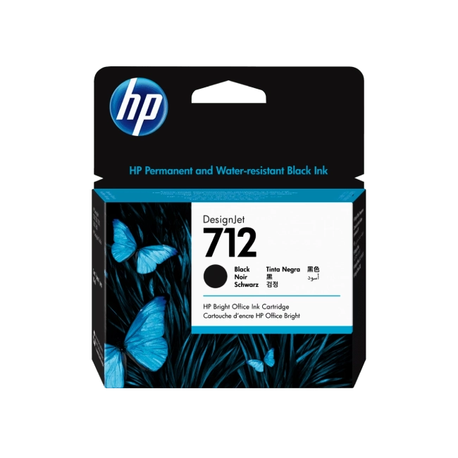Cartucho Original Para Impresora HP 712 DesignJet 3ED71A Color Negro 29ml-1