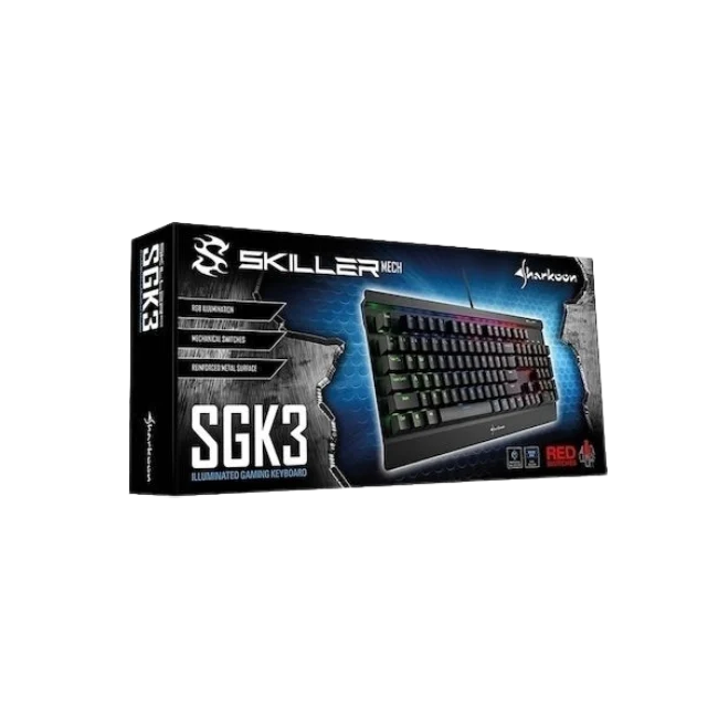 Teclado Sharkoon Skiller Mecanico SGK3 Azul US 4044951019946-2