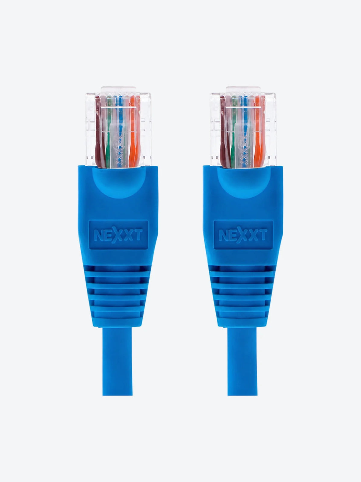 Nexxt - Cable de interconexión - RJ-45 (M) a RJ-45 (M) - 90 cm - UTP - CAT 5e - moldeado, trenzado - azul