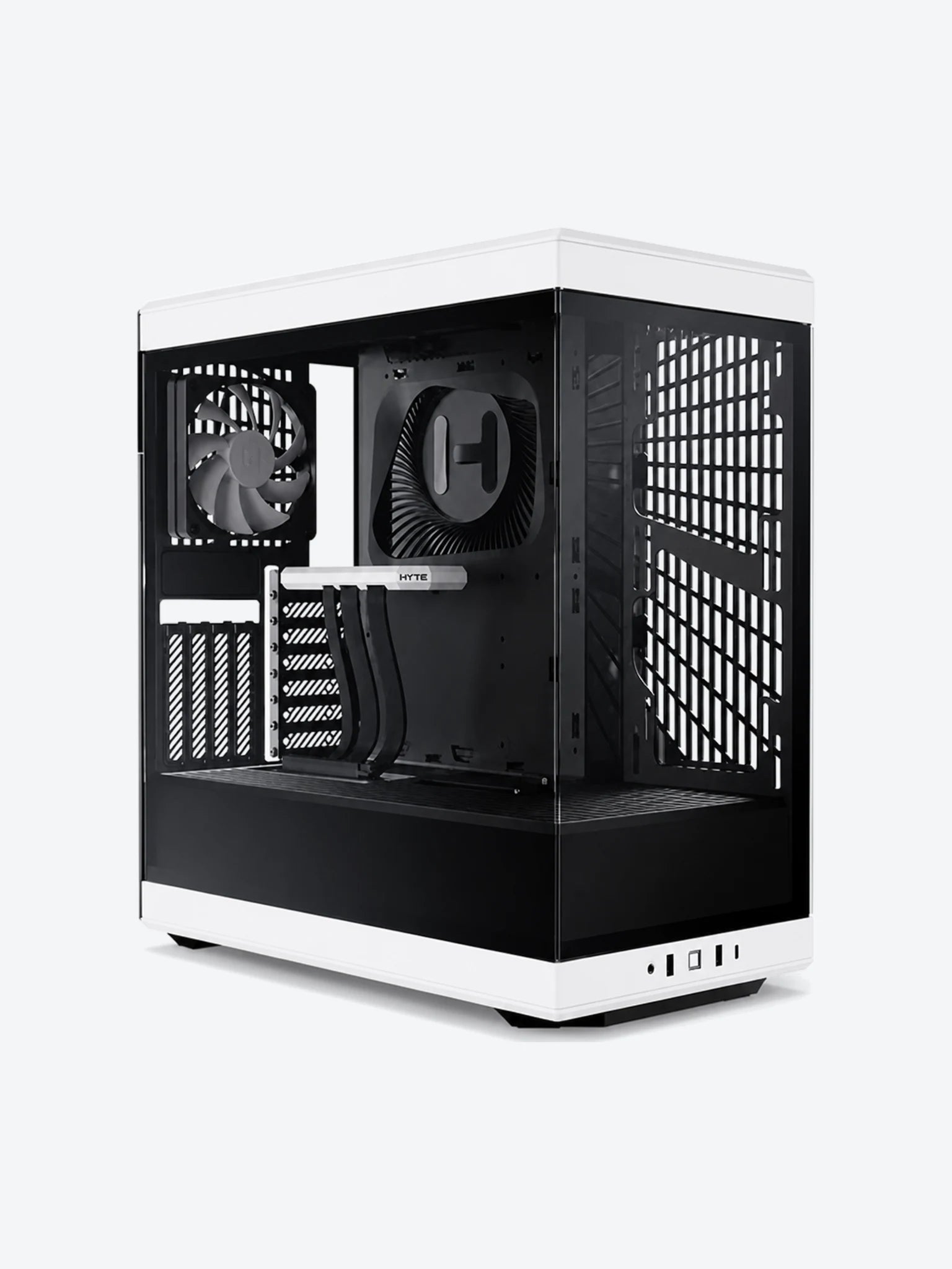 CASE GAMING HYTE Y40 MID TOWER VIDRIO TEMPLADO 1 ABANICO TRASERO Y 1 ABANICO CON VIDRIO PANORÁMICO LATERAL Y FRONTAL CS-HYTE-Y40-BW