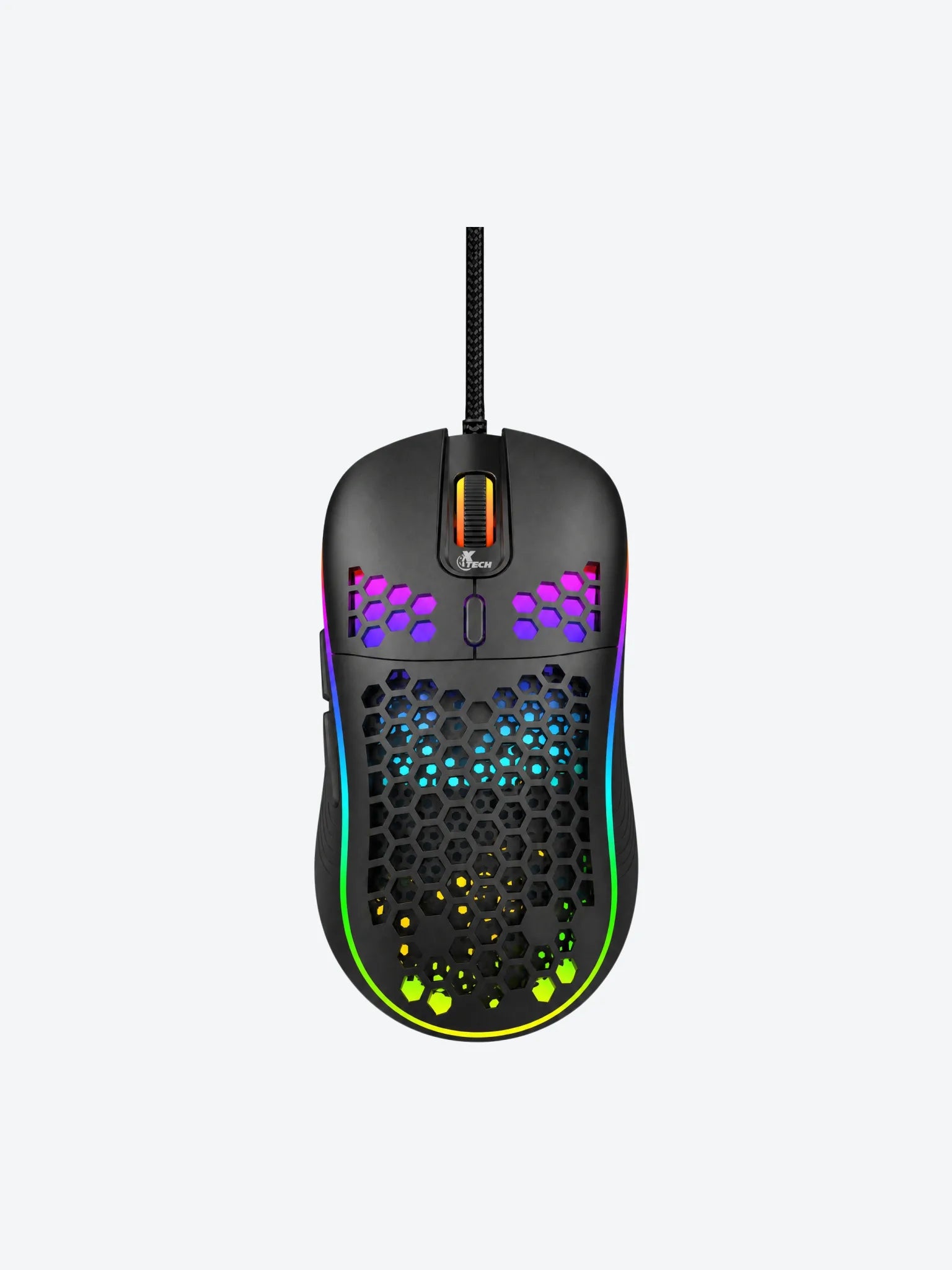 Mouse Xtech XTM-620 Lightbuzz de 7 Botones Para Videojuegos Color Negro