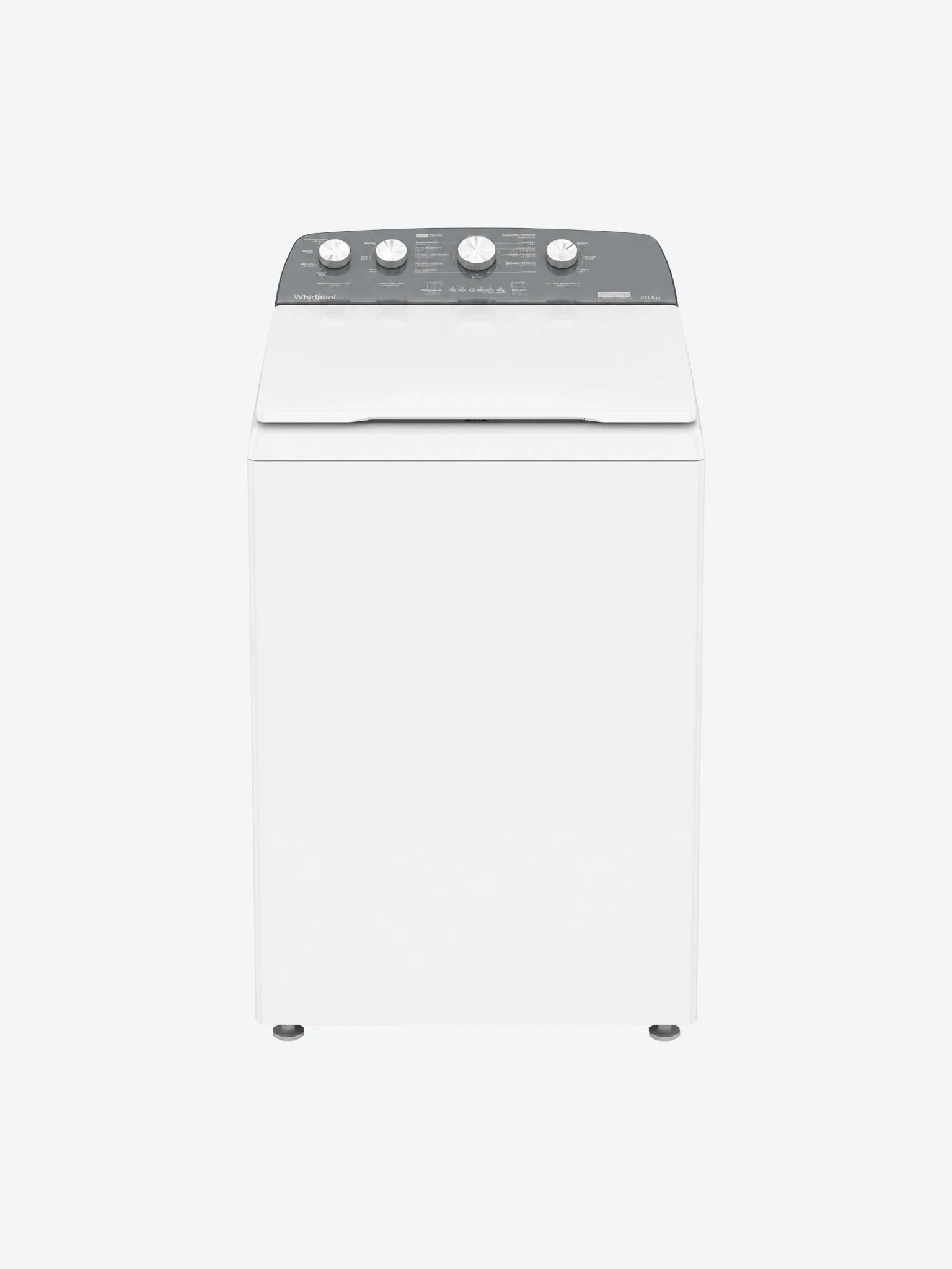 Lavadora Whirlpool Carga Superior 20Kg Xpert System con Llenado Manual Color Blanco
