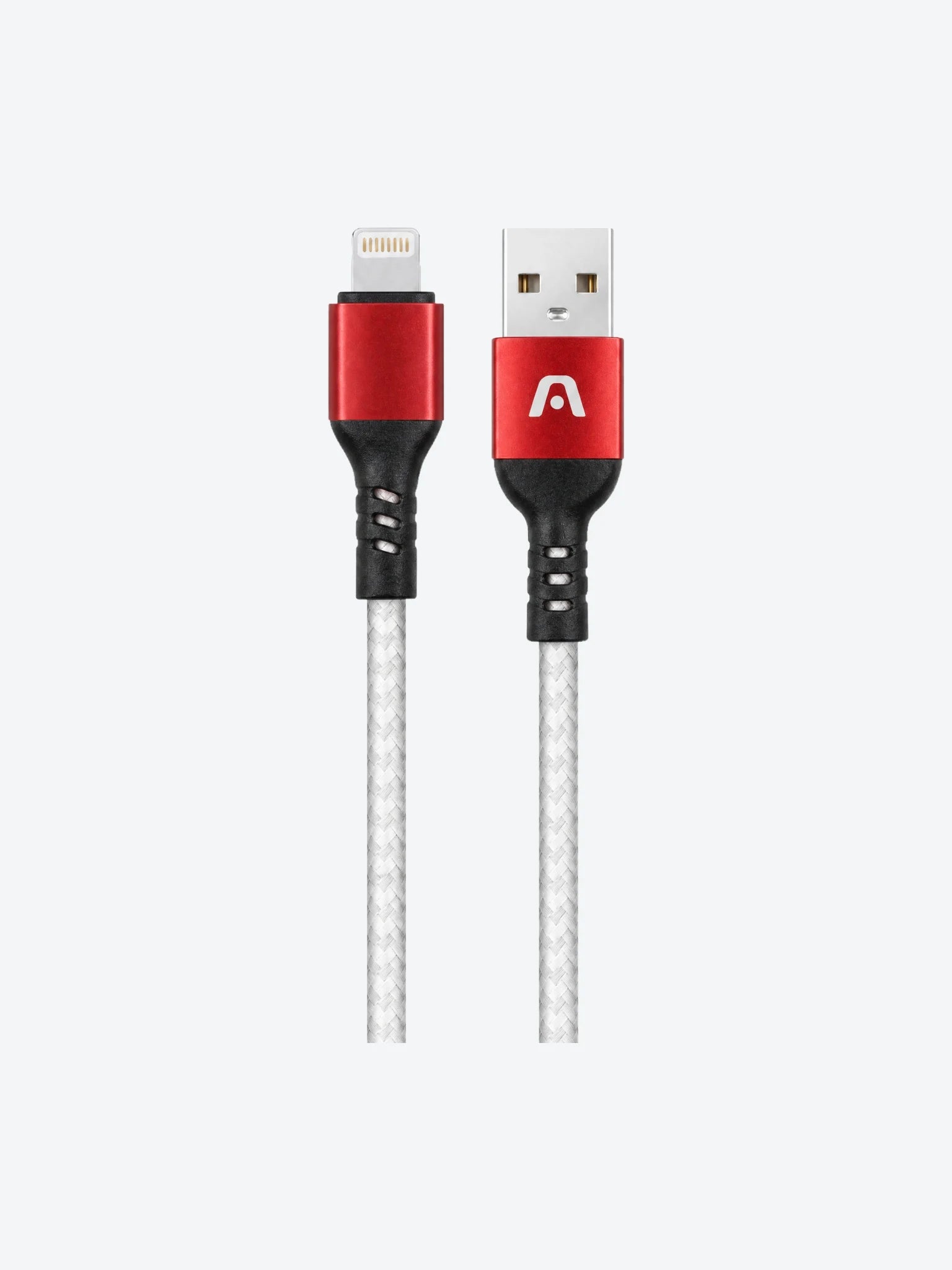 Cable Argom ARG-CB-0023WT Lightning a USB 2.0 Nylon Trenzado Color Blanco Metalico