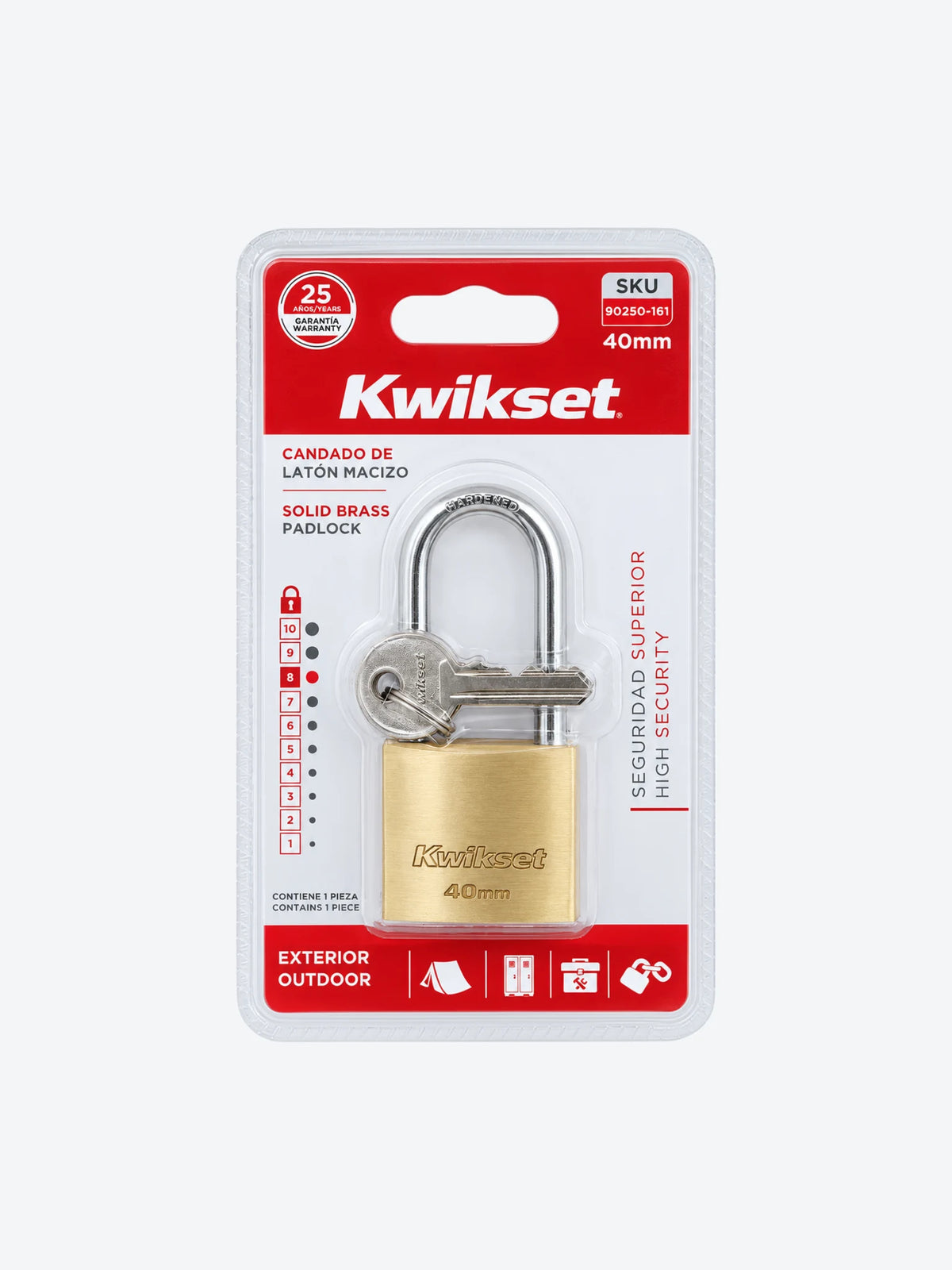 CANDADO ARCO LARGO 40MM KWIKSET