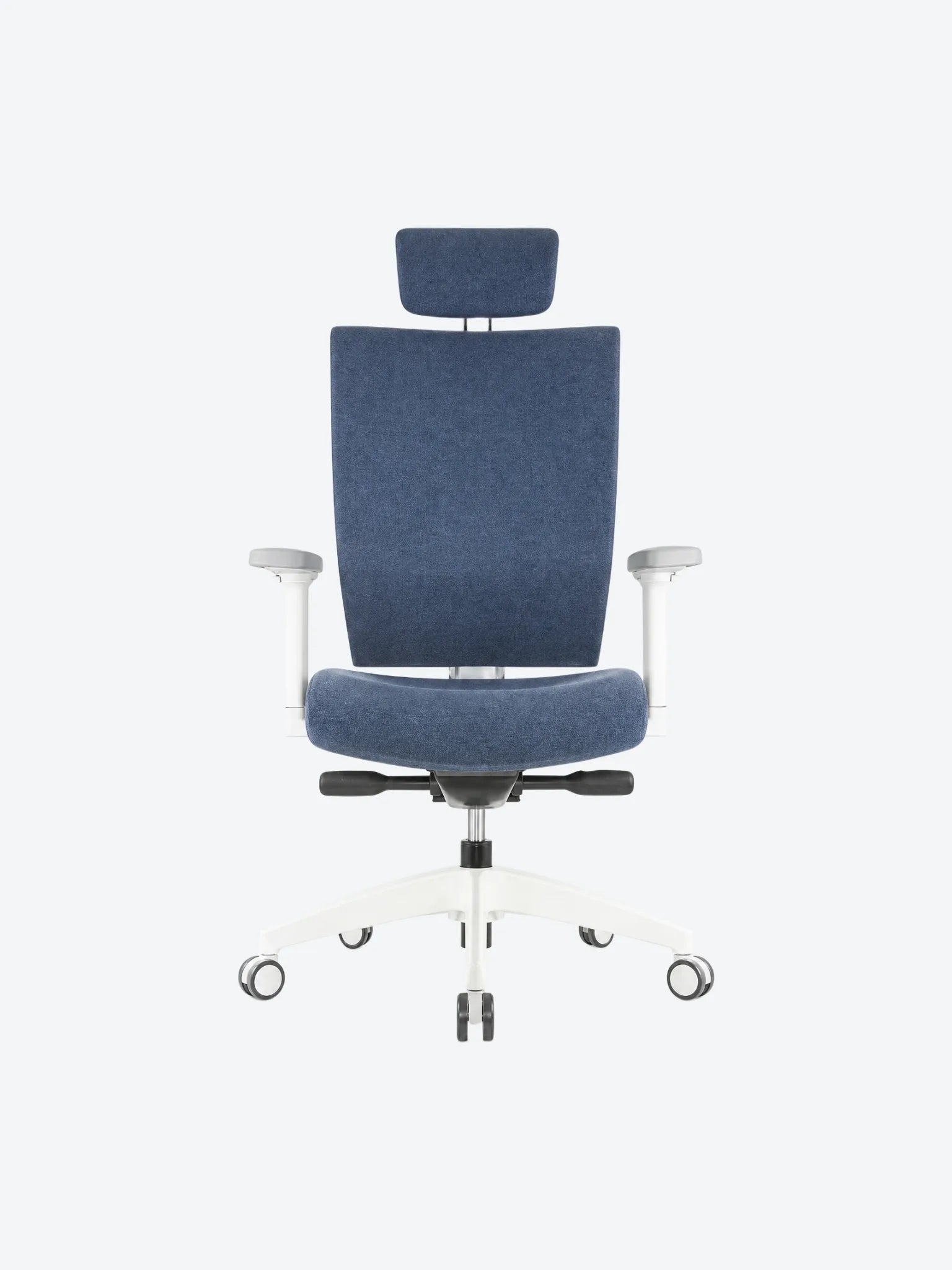 Silla MOT-001A-WH Ergonomica De Tela Color Azul con Respaldo a Rayas Blancas