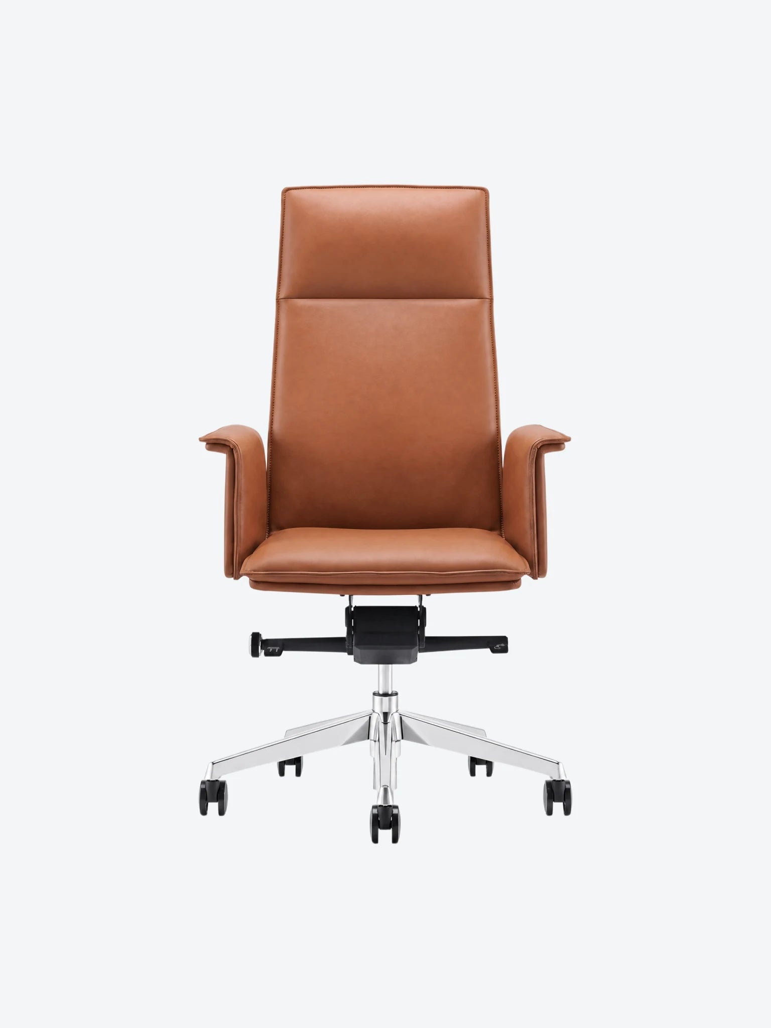 Silla Ejecutiva MG-PY-009-A1-PU De Cuerina Terminaciones Elegantes Color Cafe-1