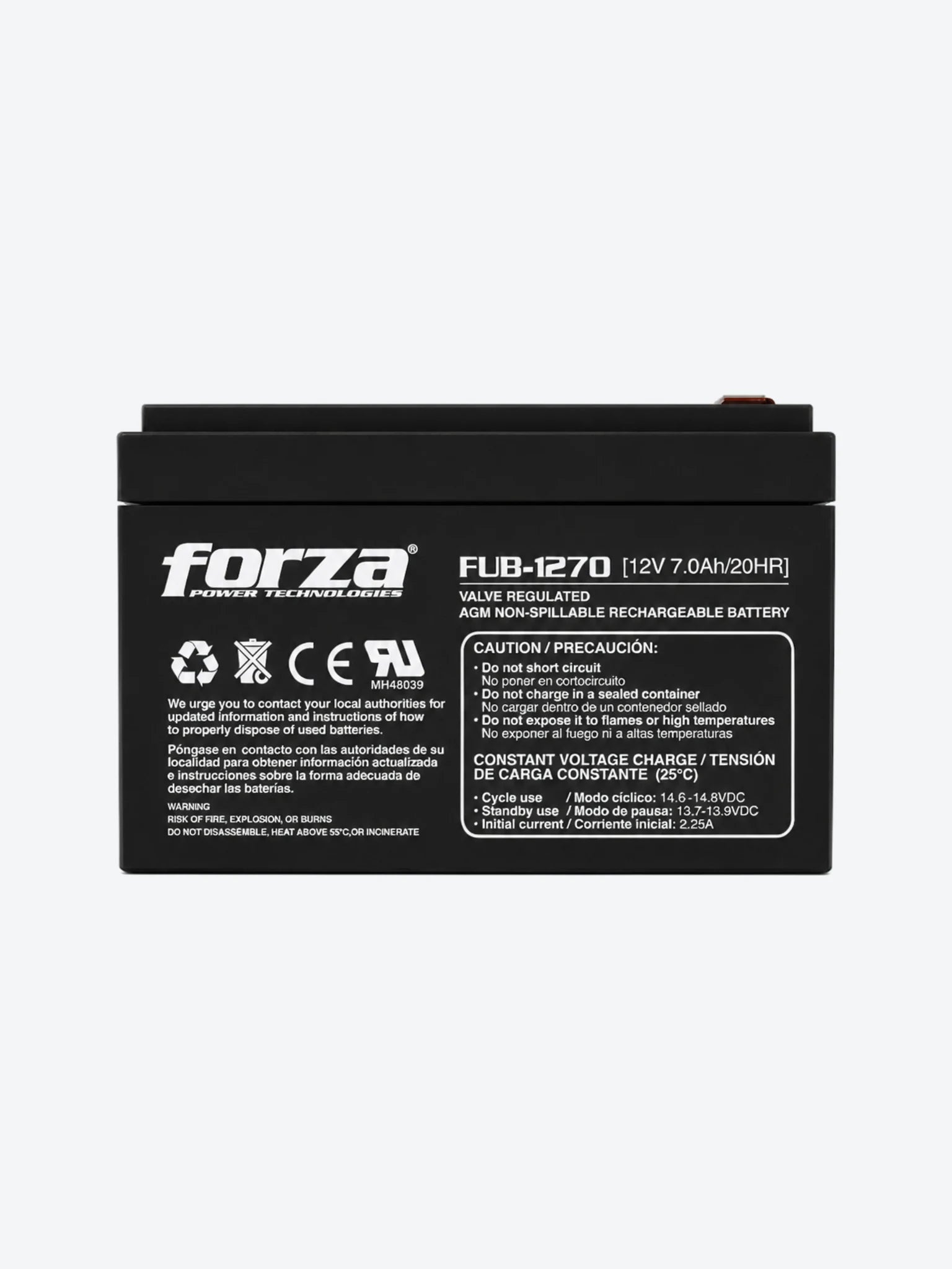 Forza FUB-1270 - Batería - 12V - 7 Ah
