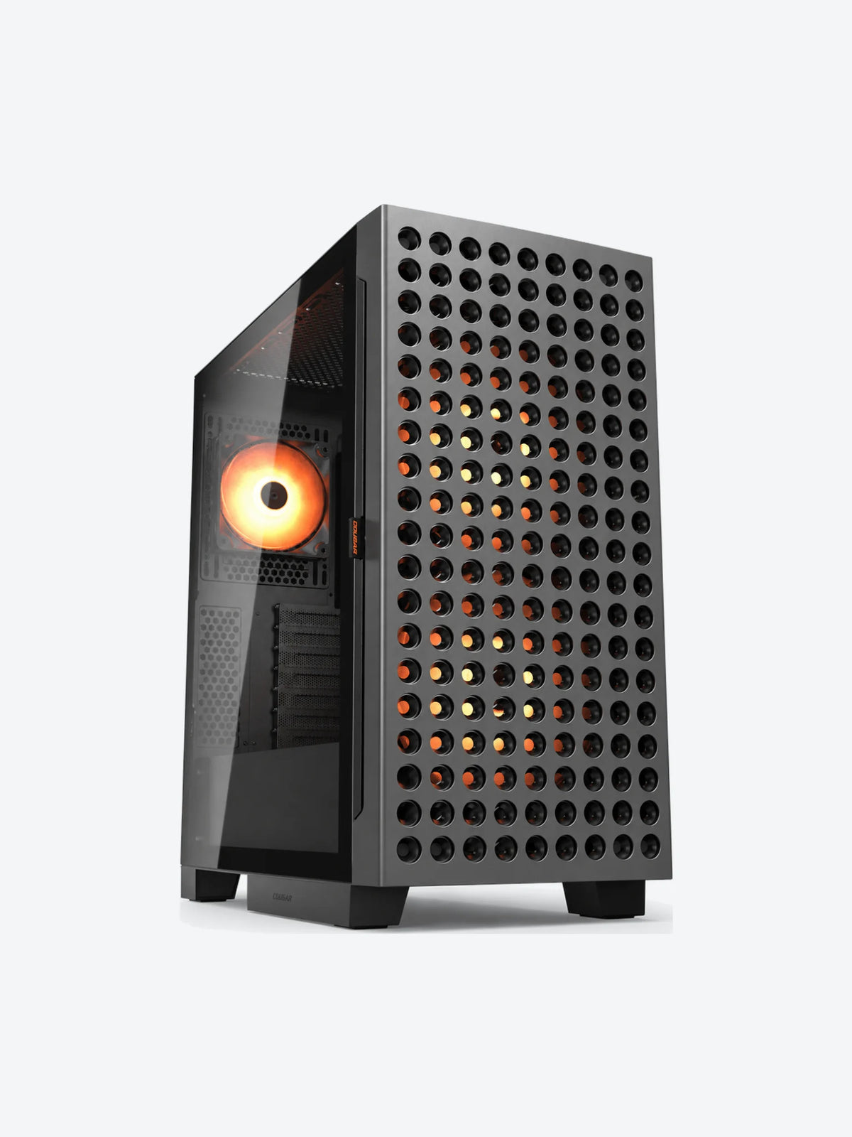 Case Gaming Cougar AirFace ECO RGB Media Torre ATX Negro (Sin Fuente)