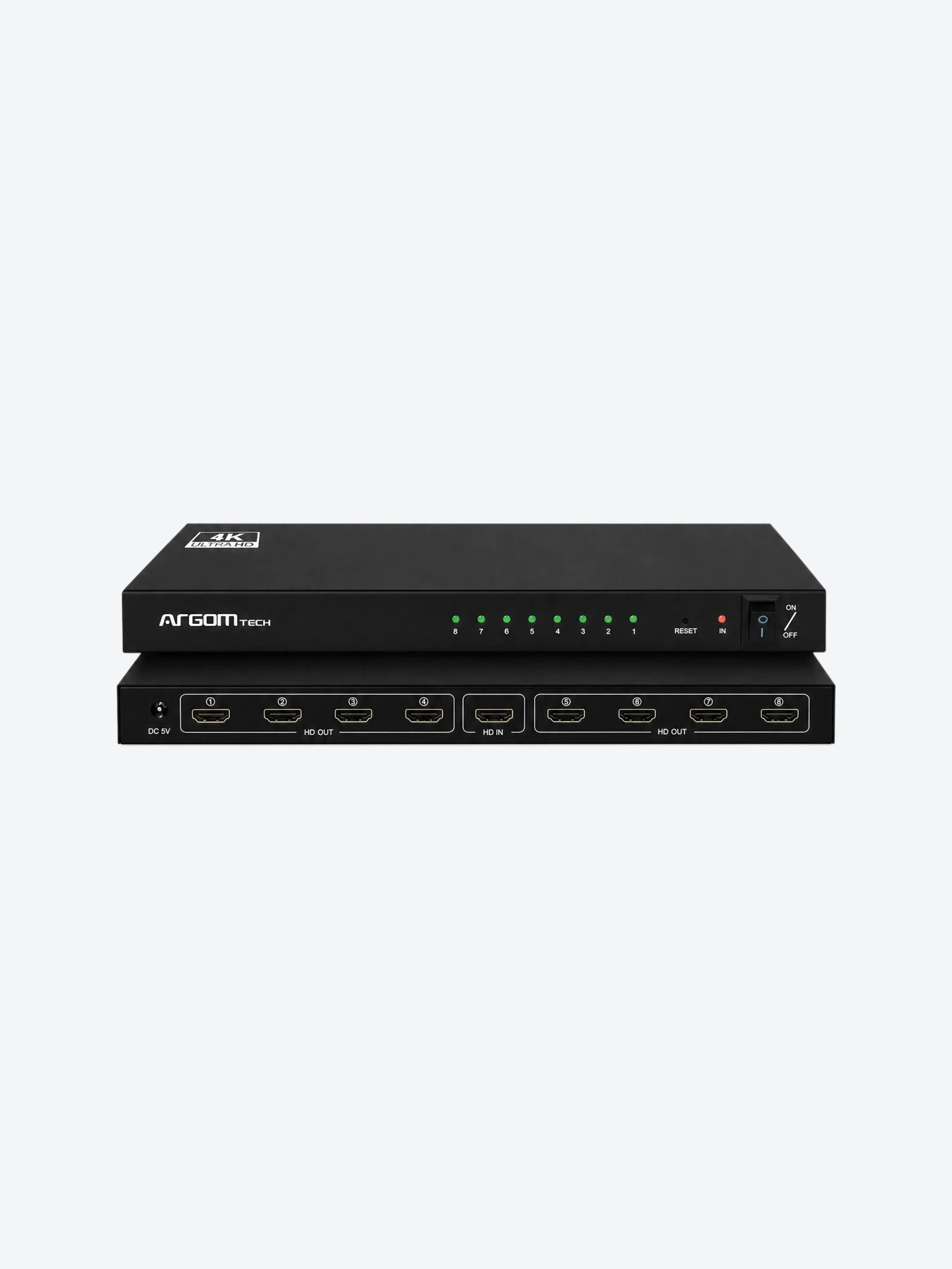 Splitter Argom ARG-AV-5118 1 Entrada 8 Salidas 4K Ultra HD 225MHz
