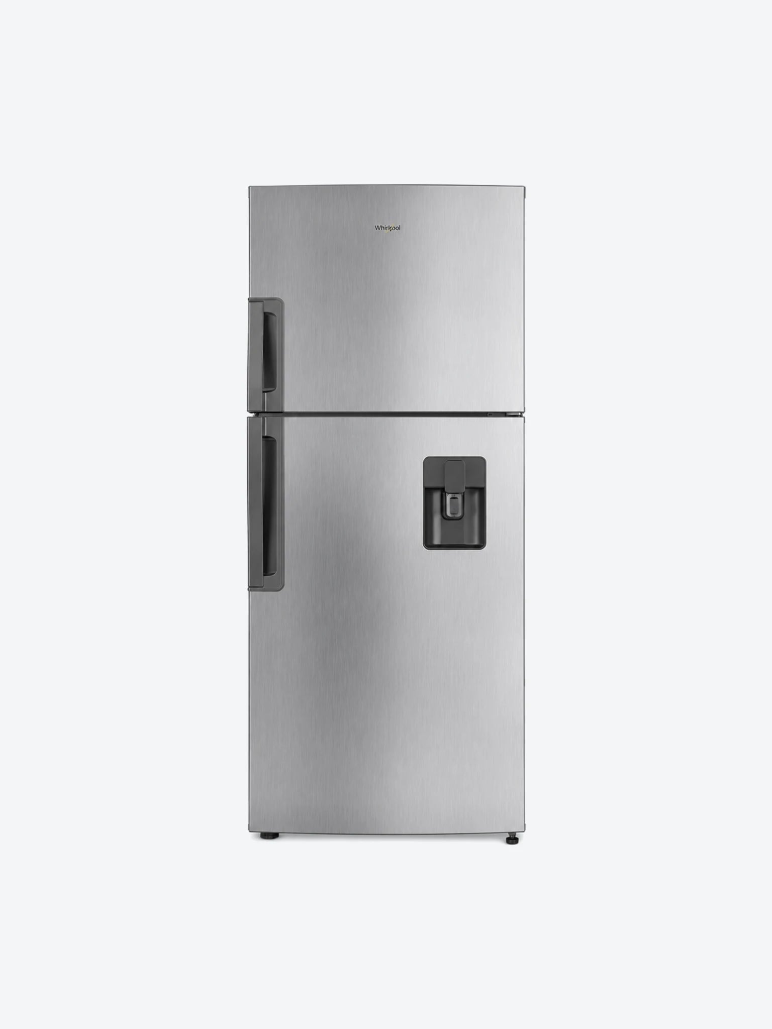 Refrigueradora Whirlpool de 14' - Gris - 2 Puertas - Acero Inoxidable - Dispensador de Agua