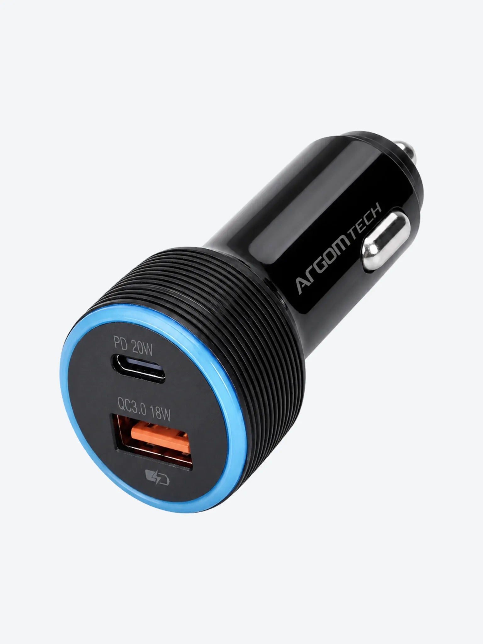 Cargador Dual Rápido Type-C 18W & USB 18W para auto-1
