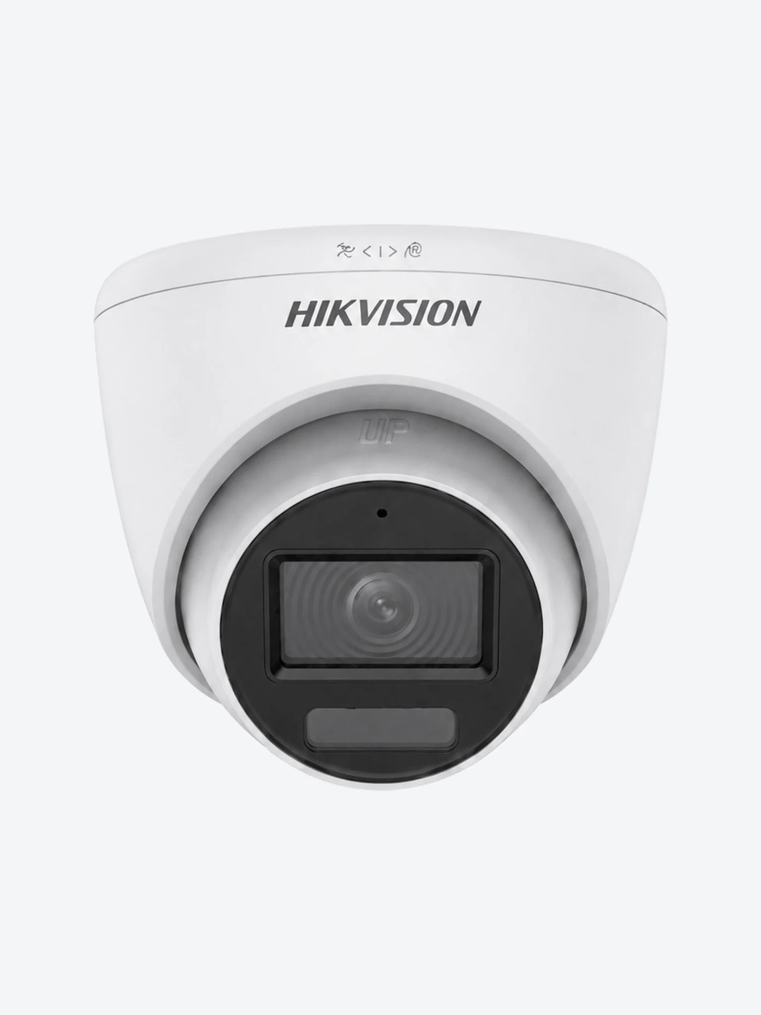 Hikvision 2MP Smart Hybrid Light Audio Indoor Fixed Turret Camera - switchable signals (TVI/AHD/CVI/CVBS?Audio with audio over coaxial cable - built-in mic  - Metal - Outdoor - fixed focal 2.8mm - DWDR - 1920 × 1080 - IP67 - 30M IR - 20M White light