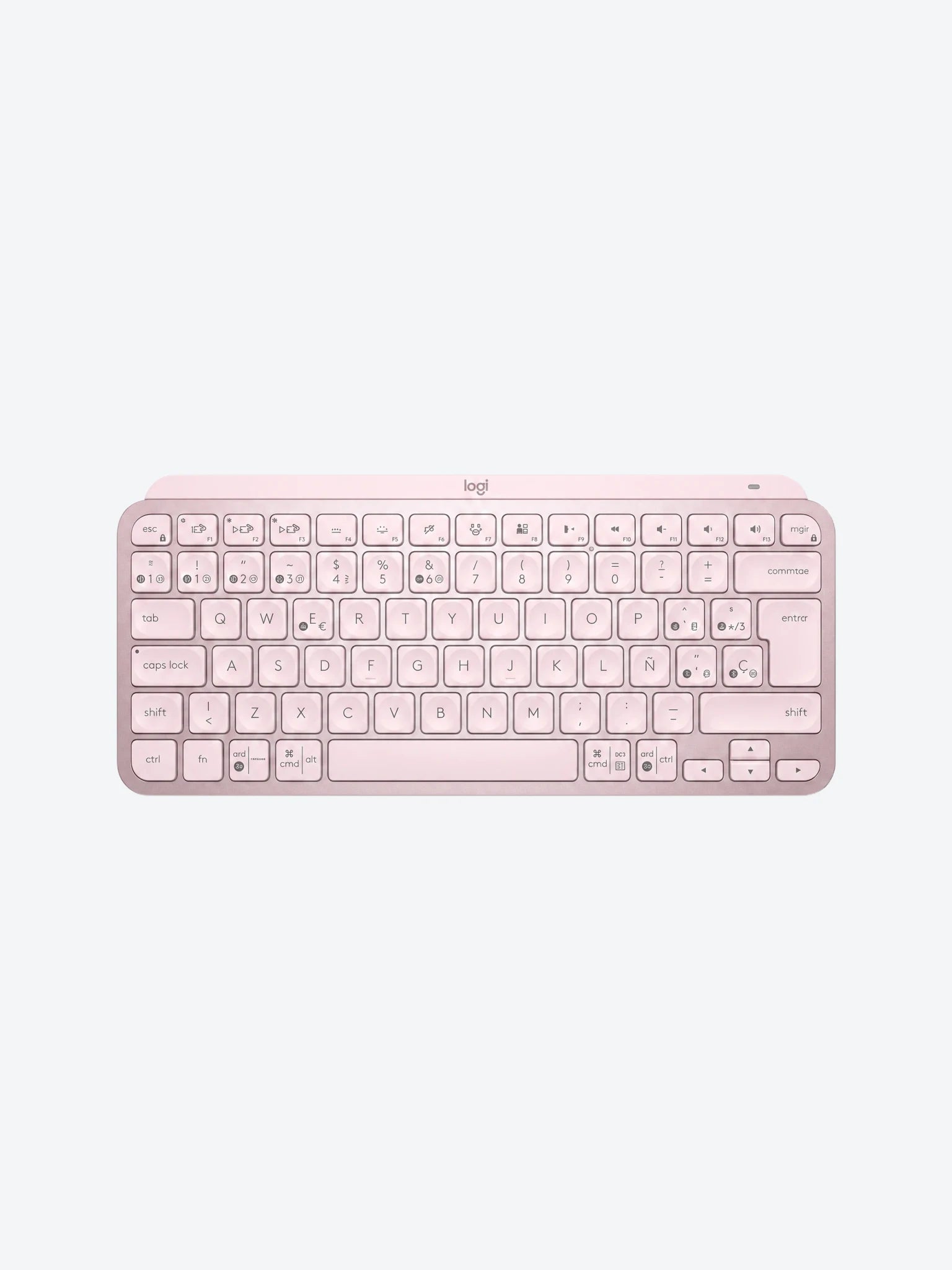 Teclado Logitech MX Keys Mini USB Bluetooth 5.0 Ergonomico Color Rosa-1