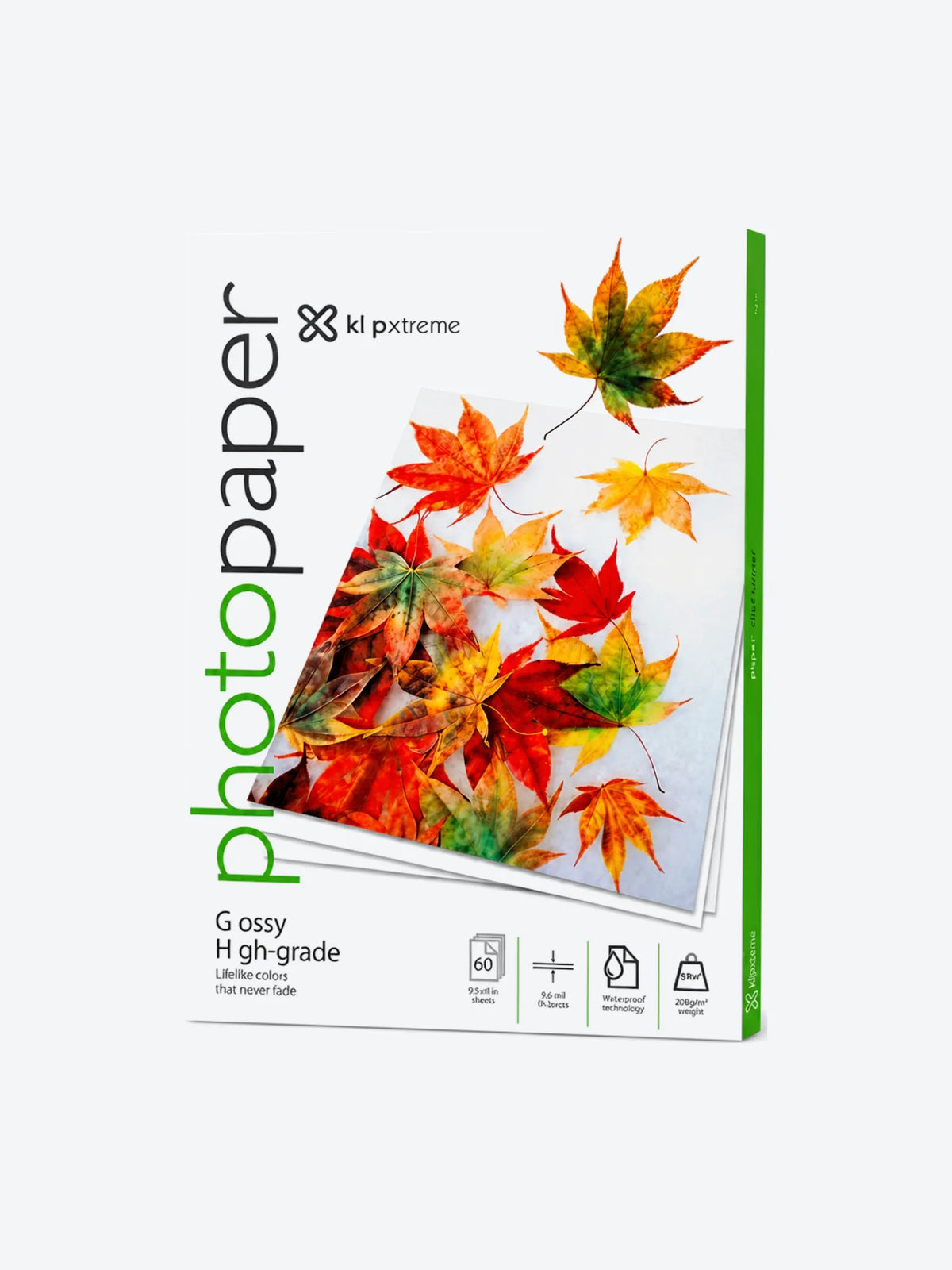Klip Xtreme KPG-120 - Brillante - ANSI A (Letter) (216 x 279 mm) - 200 g/m² - 20 hoja(s) papel fotográfico brillante