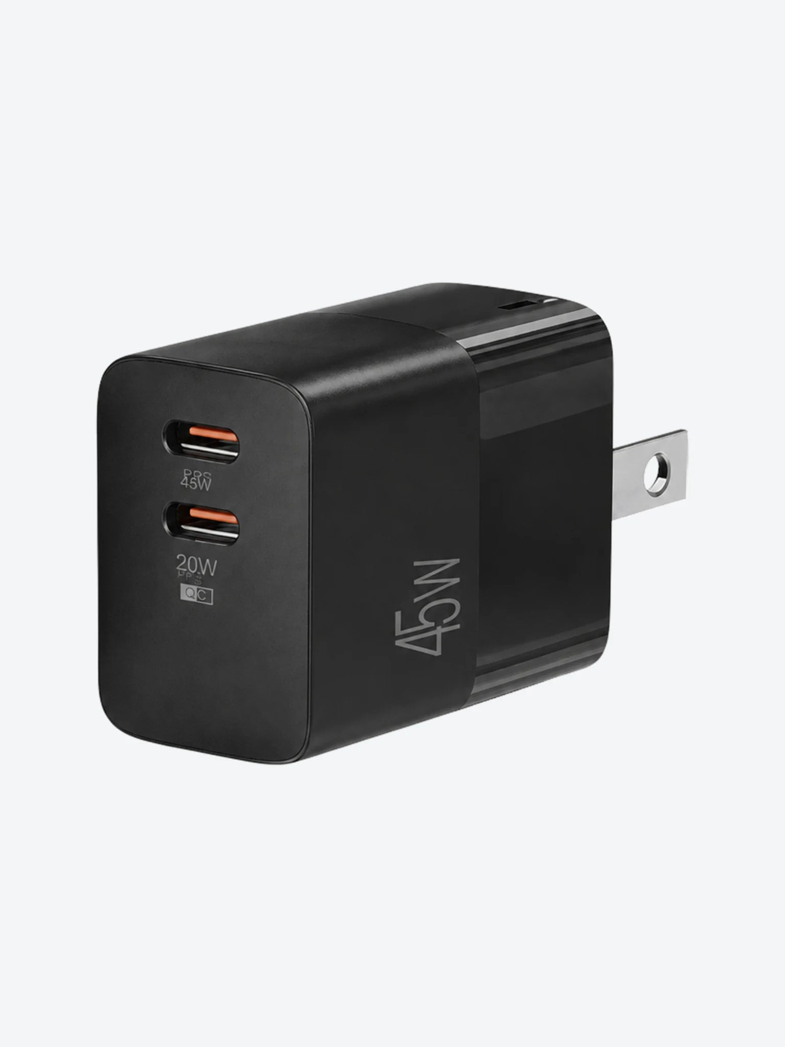 VOLTA P5 GAN II 45W DUAL TYPE-C CON CARGADOR DE PARED CON ENCHUFE PLEGABLE