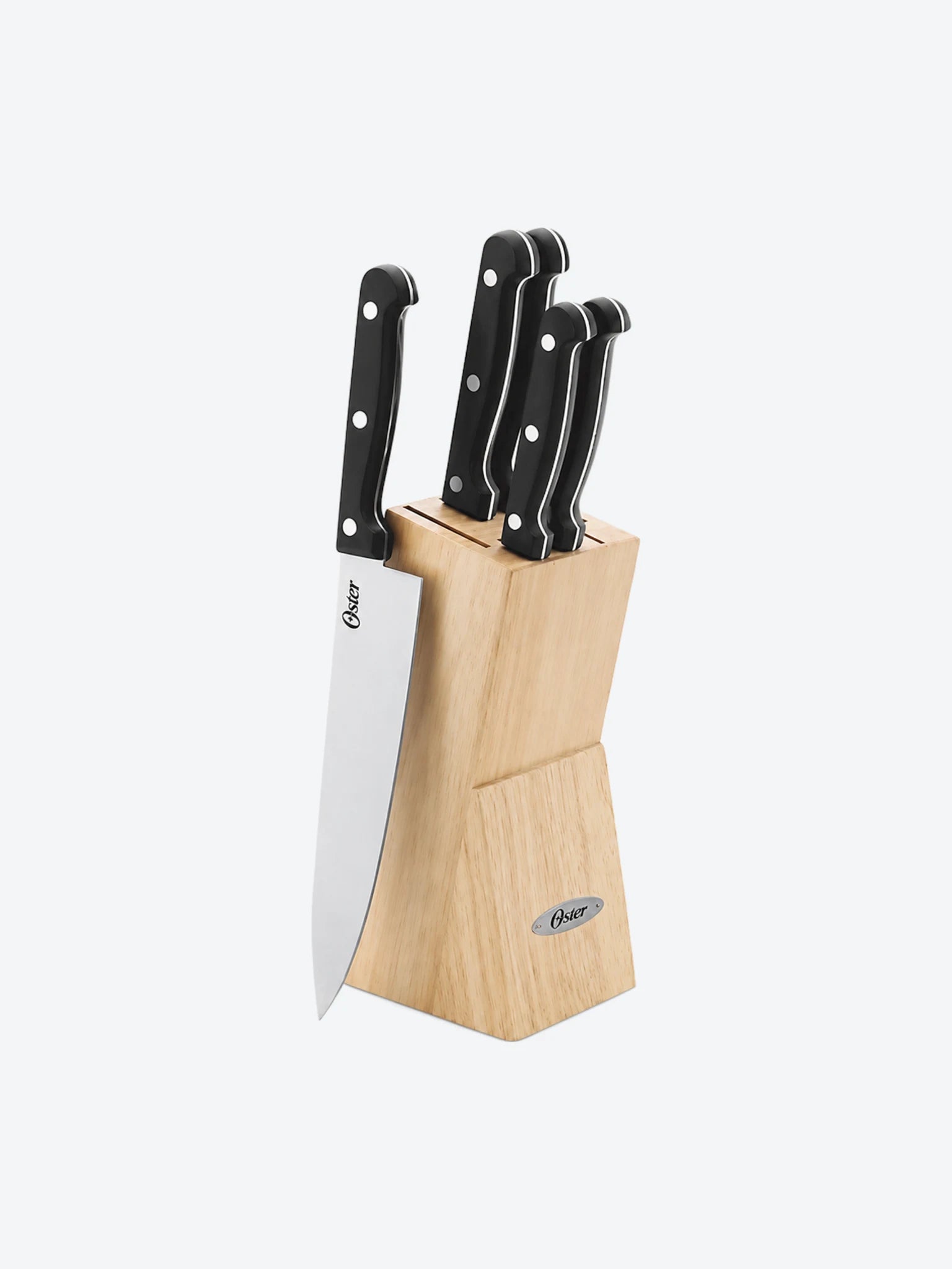 SET CUCHILLOS OSTER 6PZS. BASE MADERA