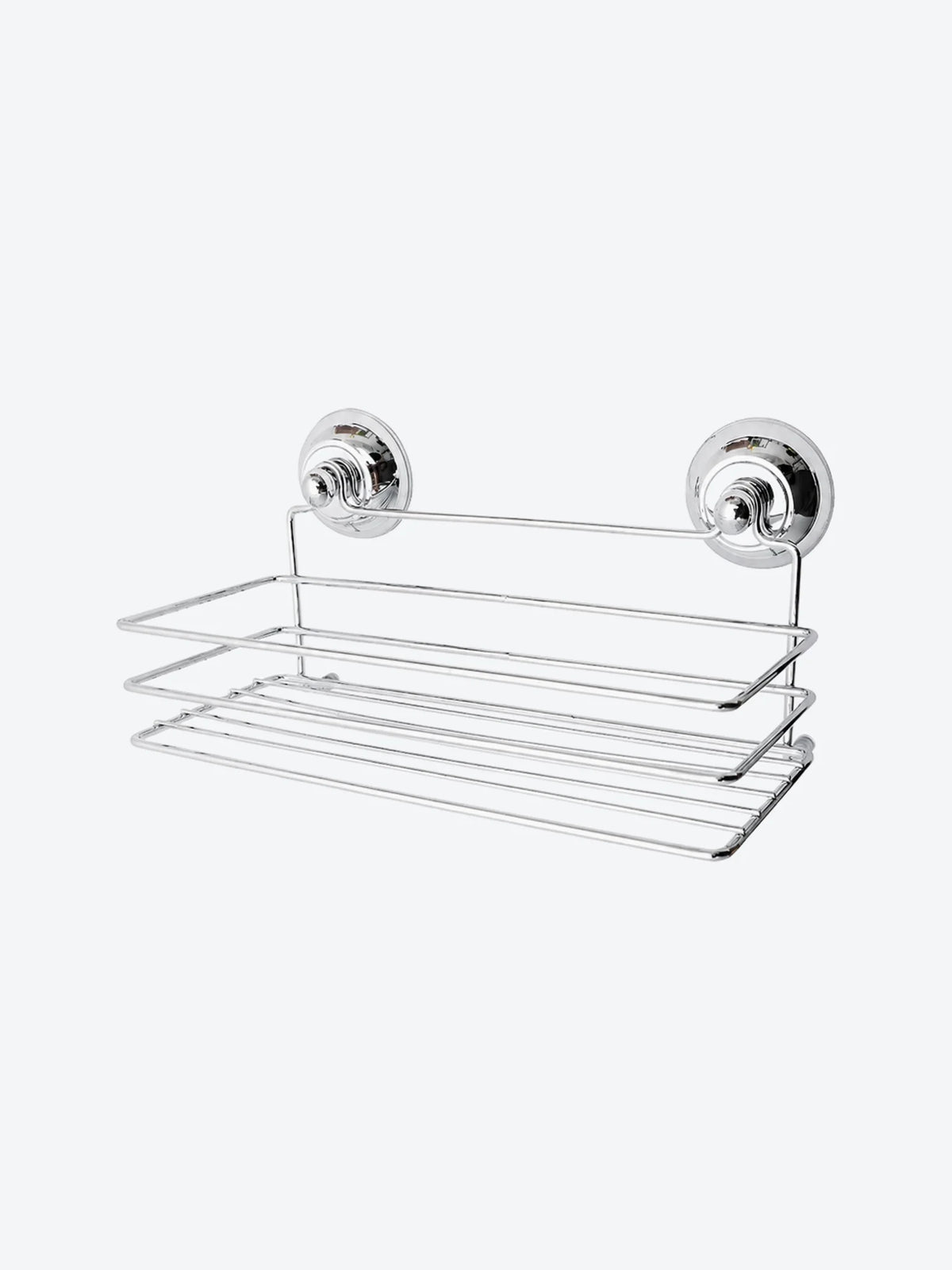 CANASTA CON SUCCION CROMO 25X11X7.5 CM