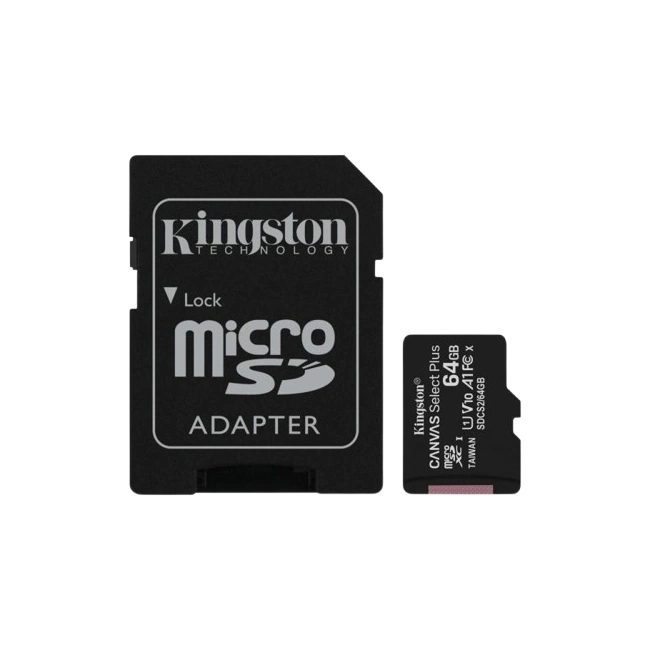 TARJETA MICROSD KINGSTON MICSDXC SDCS2/64GB CANVAS SELECT PLUS 64GB 100R A1 C10-2